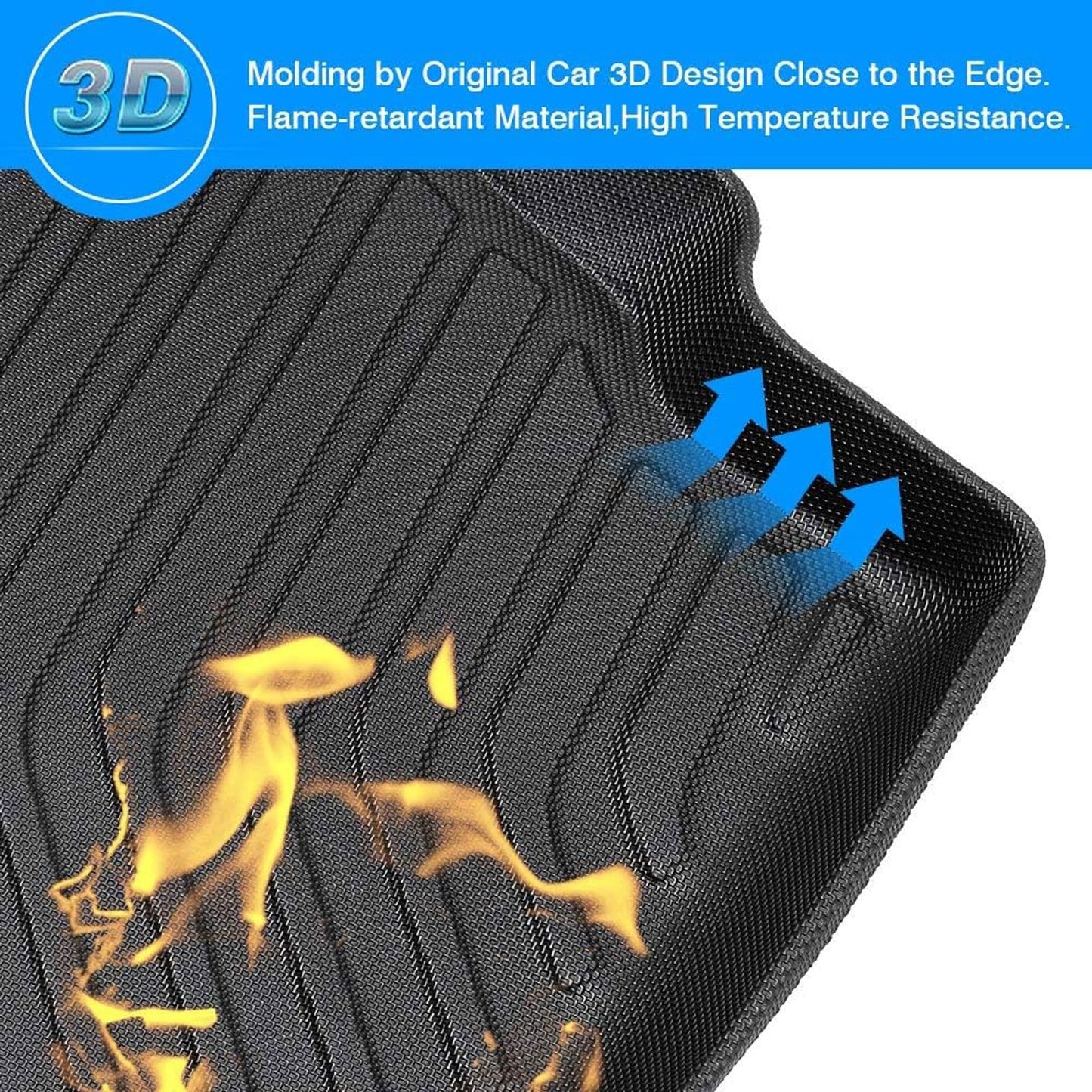 Powerty Trunk Mat for 2015-2020 2021 Lexus NX200t NX300 NX300h Accessories Cargo Mats TPO All Weather Cargo Liner Heavy-Duty Trunk Liners