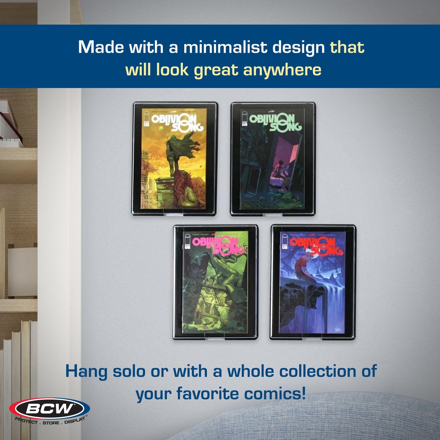 BCW Comic Book Showcase Frame- 5 Pack | Current/Modern Age Comic Book Display Frame | Comic Book Showcase Display Case | Comic Book Holder Picture Frame | Comic Book Frames for Wall