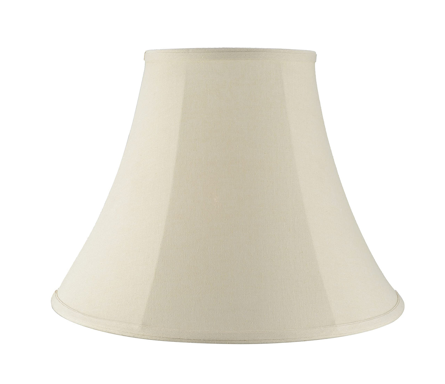 Aspen Creative 38004 Traditional Handsewn Bell Shaped Collapsible Spider Construction Lamp Shade in Cream, 8" Top x 17" Bottom x 13" Slant, Set of 1