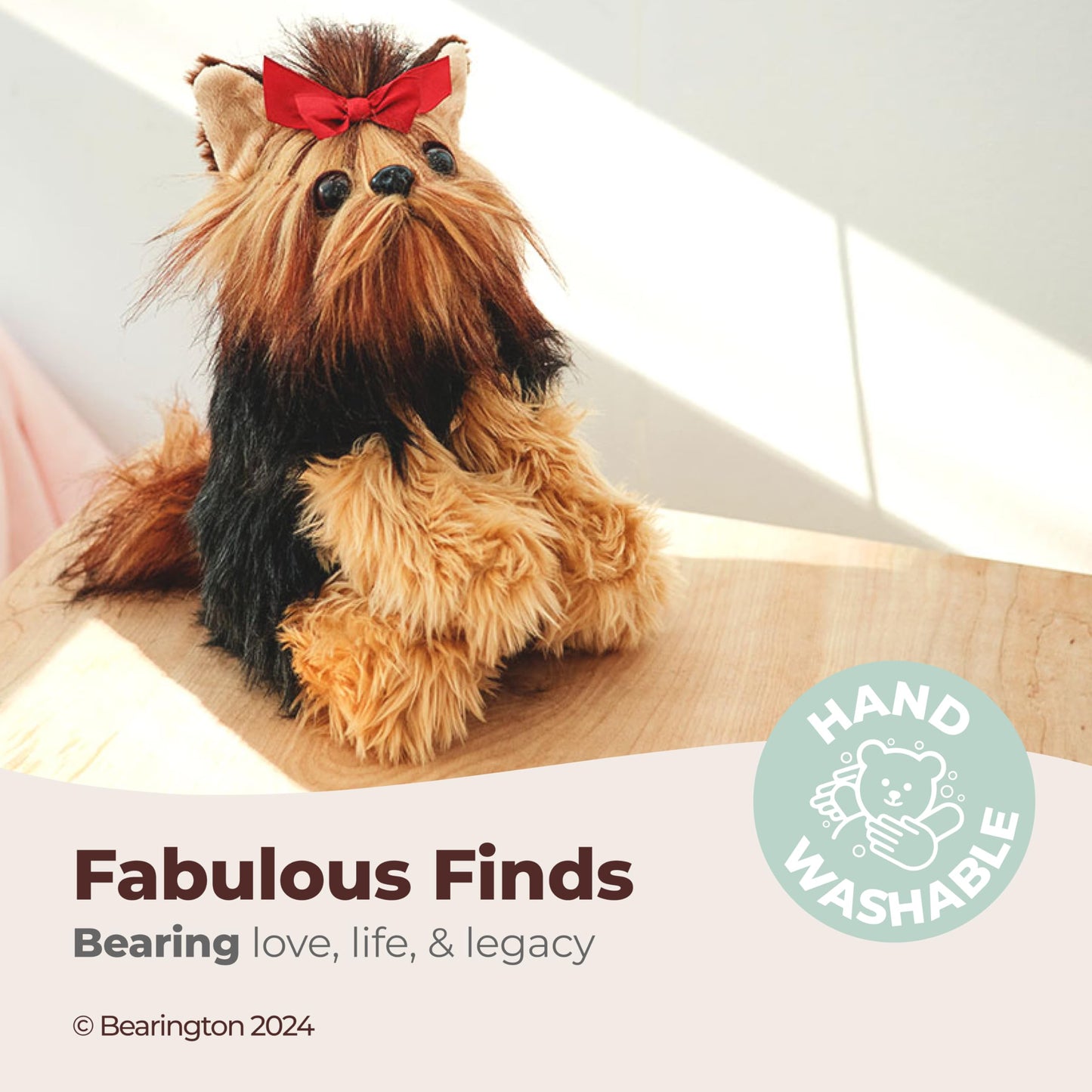 Bearington Chewie Yorkshire Terrier Plush Stuffed Animal Puppy Dog 13”