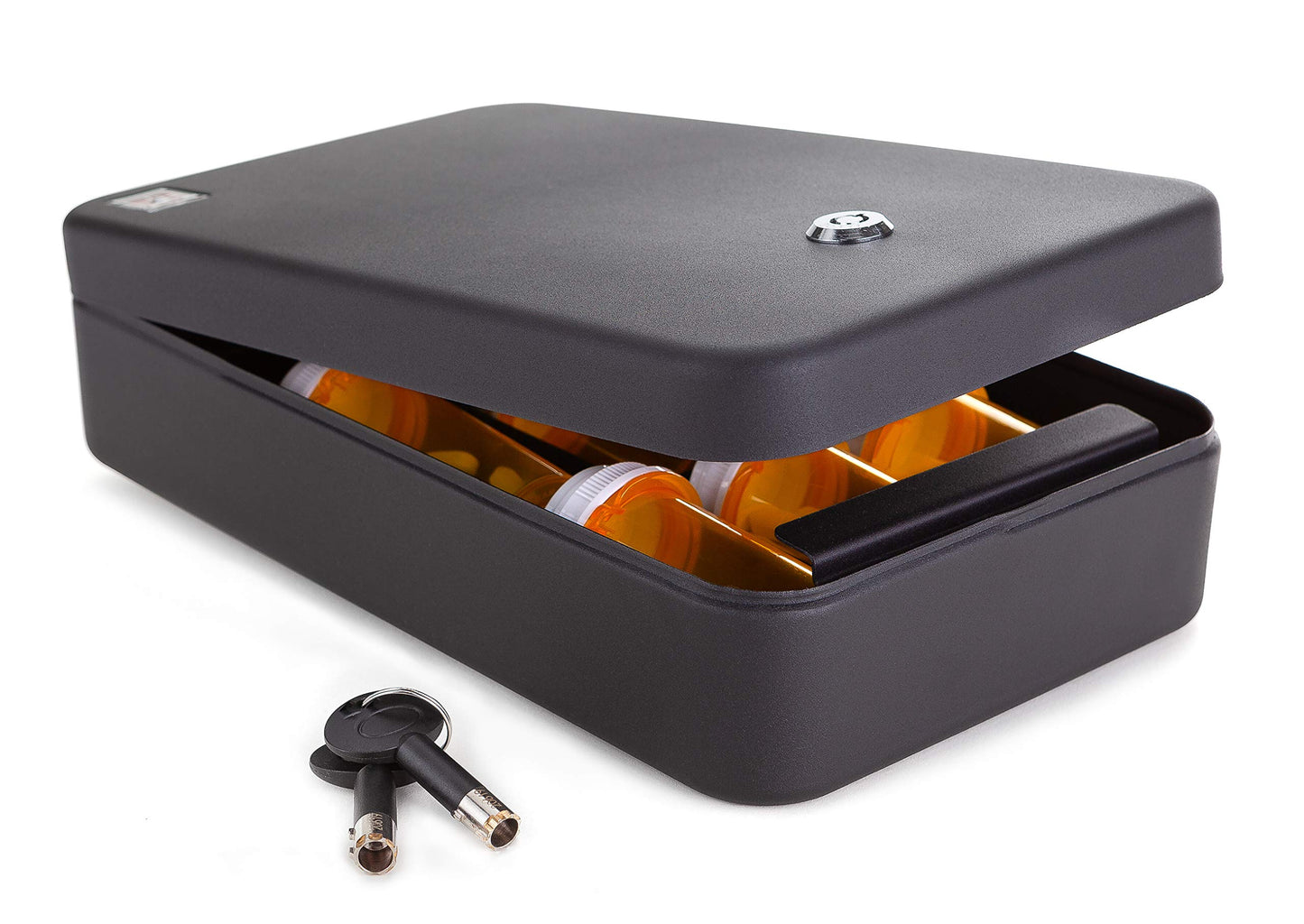 MEDICINE RX SAFE Medication Drawer Safe - Key Lock, Black (MDS-2K)