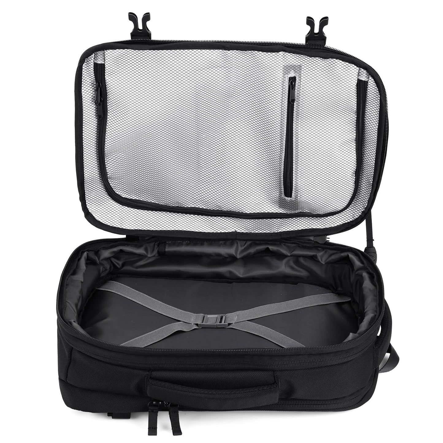 Oumurs Laptop Backpack for Long Travel with 30-40L Expandable Large Capacity Water-resistant Gray 1680D Oxford Fabric Lamination Fabric