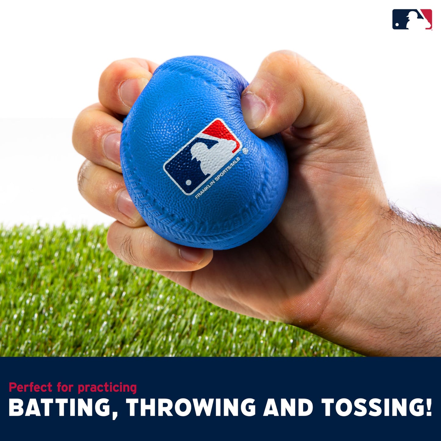 Franklin Sports Team MLB 3Pack Foam Baseballs-Gradient