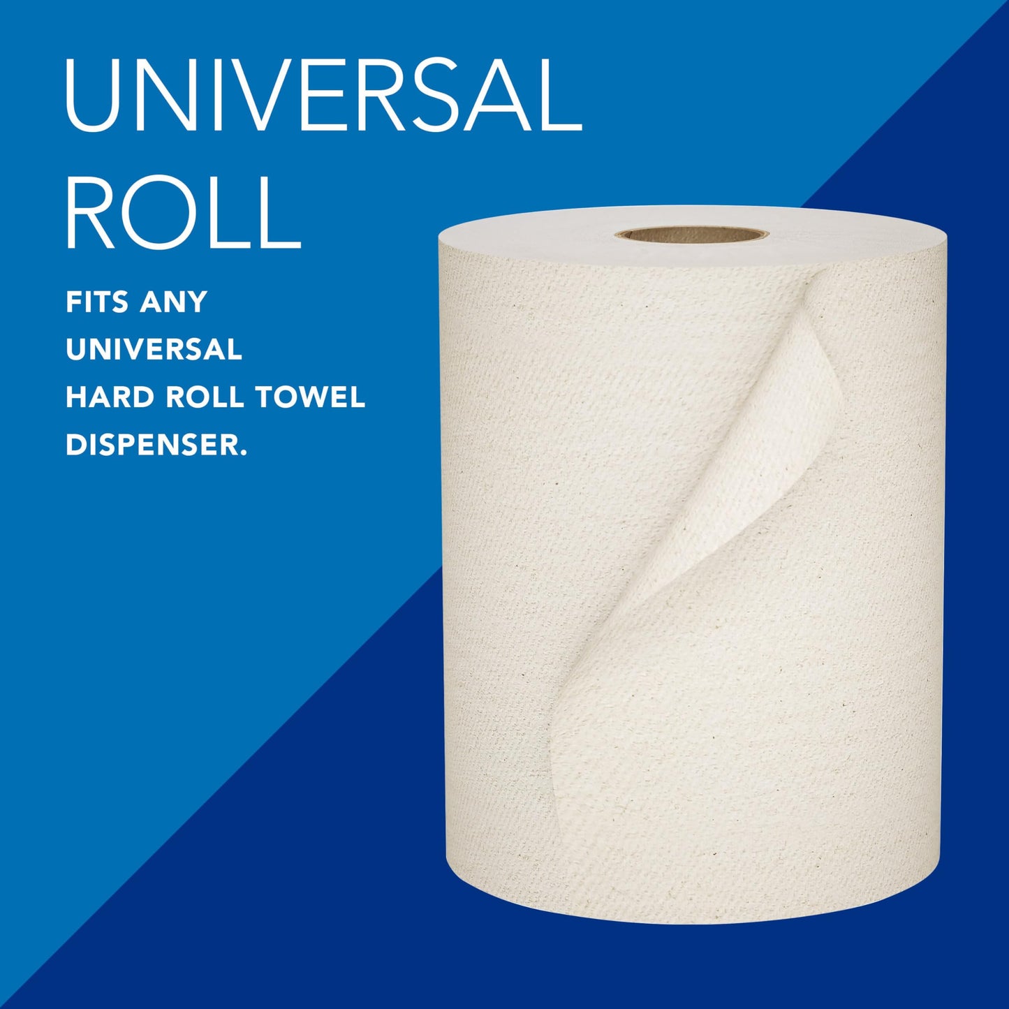 Scott Professional Universal 100% Recycled Fiber Hard Roll Paper Towels, Bulk (56758), Hardwound 1.5" Core, Absorbency Pockets, Compressed, Brown (6 Rolls at 800' Each, 4,800'/Case)