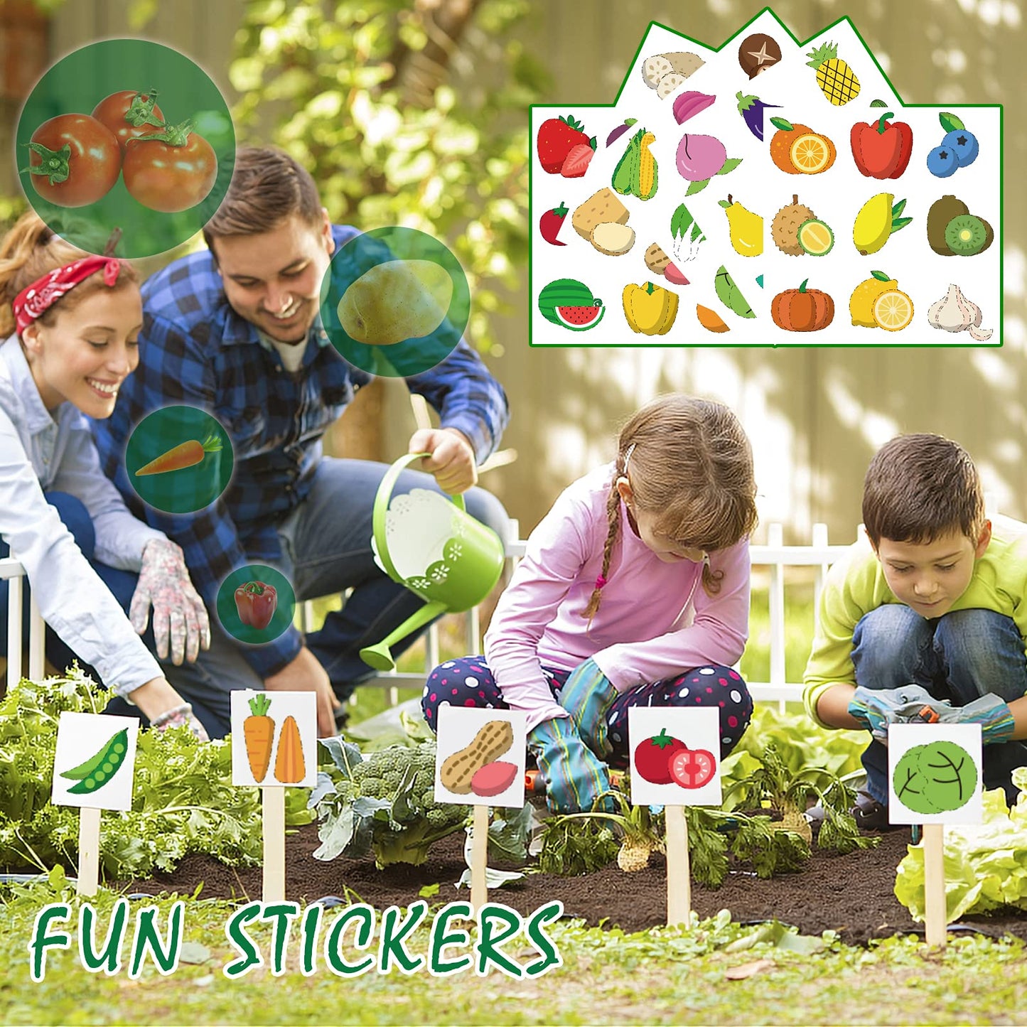 Qtioucp Kids Gardening Tools Outdoor Toys Set Backyard Play with Wheelbarrow Educational STEM Learning Pretend Toys Outdoor Indoor for Toddlers Kids Boys Girls (Green1)