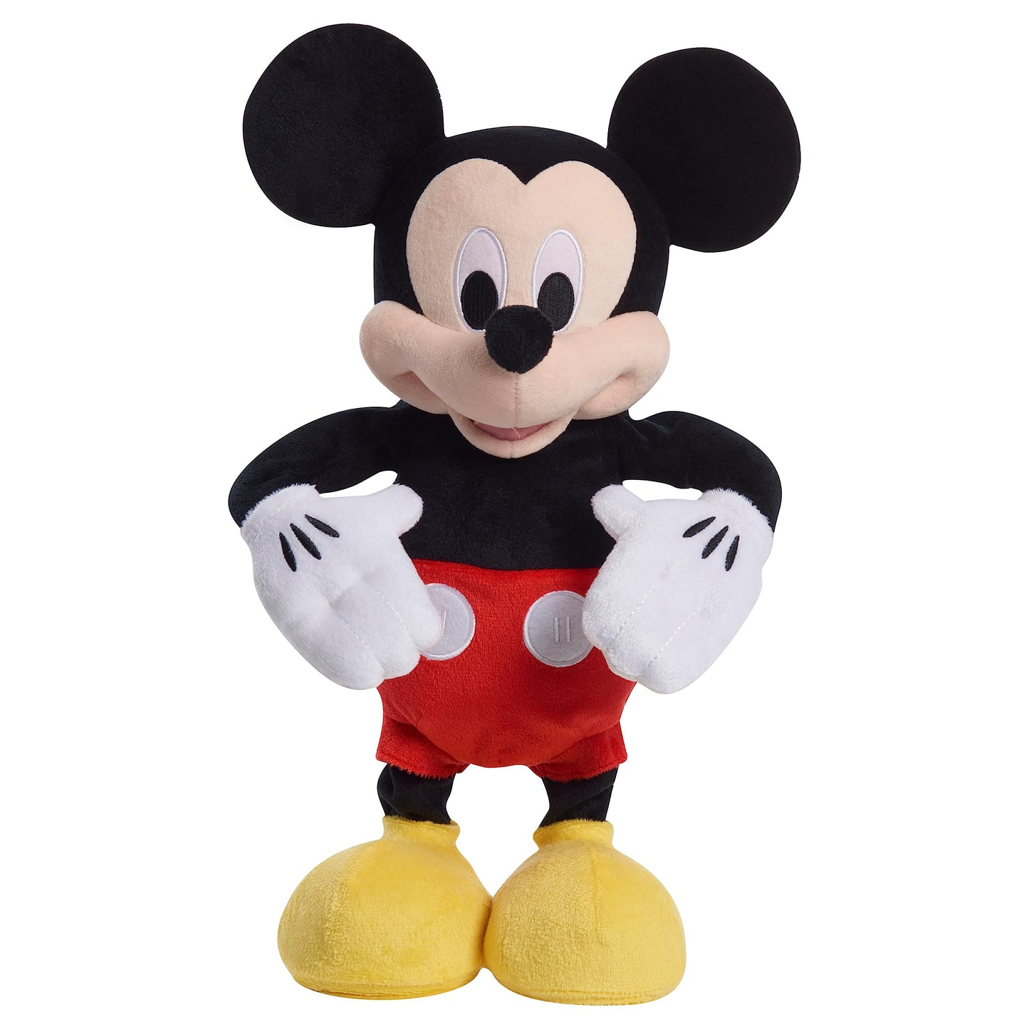 Disney Junior Mickey Mouse Hot Diggity Dance Mickey Feature Plush Stuffed Animal, Motion, Sounds, and Games, Officially Licensed Kids Toys for Ages 3 Up, Gifts and Presents