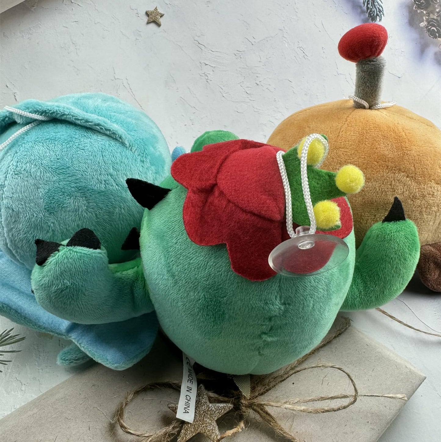 JHESAO - 3 Pieces Plant and Zombies Zombie Plush Cactus Set Potato Mine Toys PVZ Cactus Plushies 1 2 Plush Soft Ice Lettuce Doll for Fans of