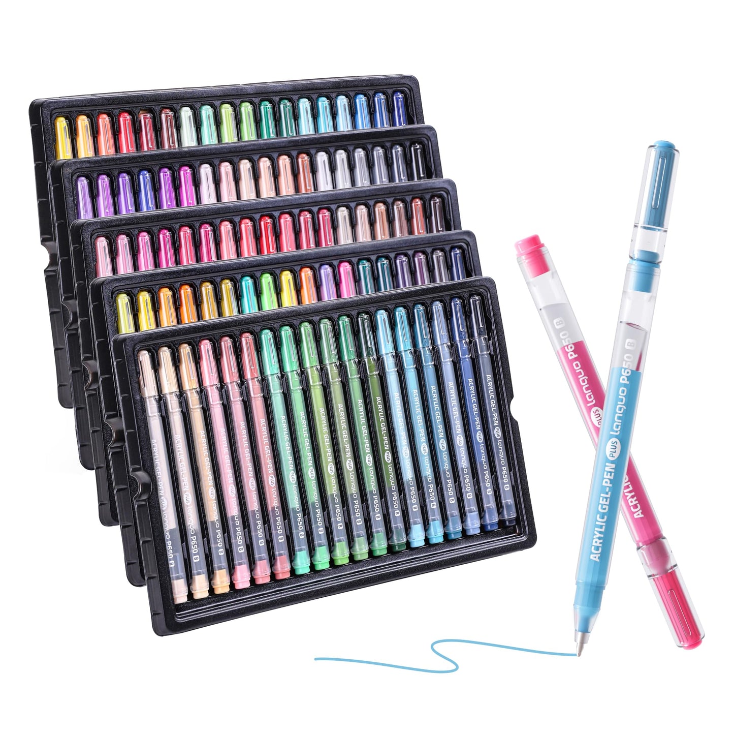 Qimiart Acrylic Painting Gel Pens - 90 Colors