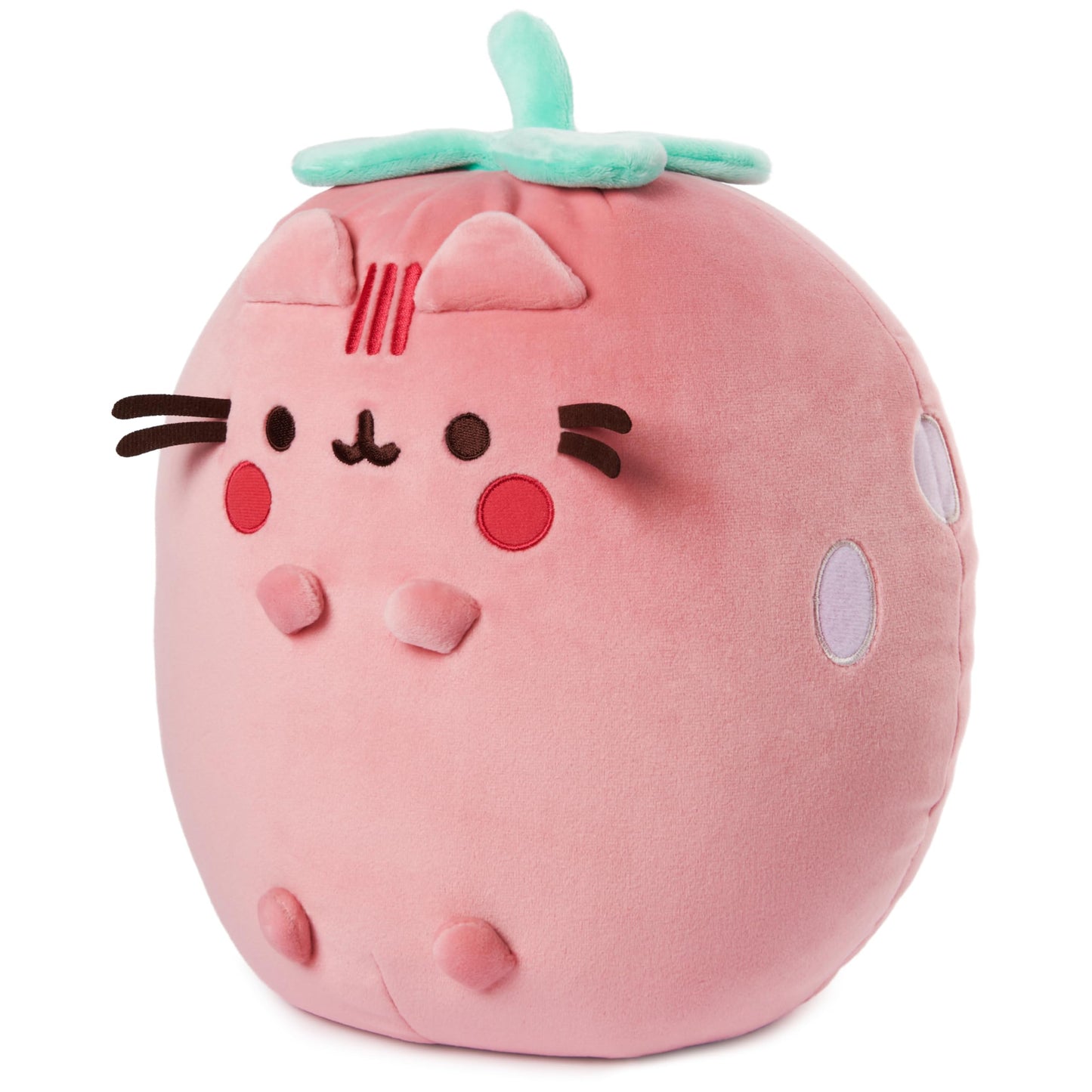 GUND Pusheen Strawberry Scented Squisheen Plush, Squishy Toy Stuffed Animal for Ages 8 and Up, Pink, 11”