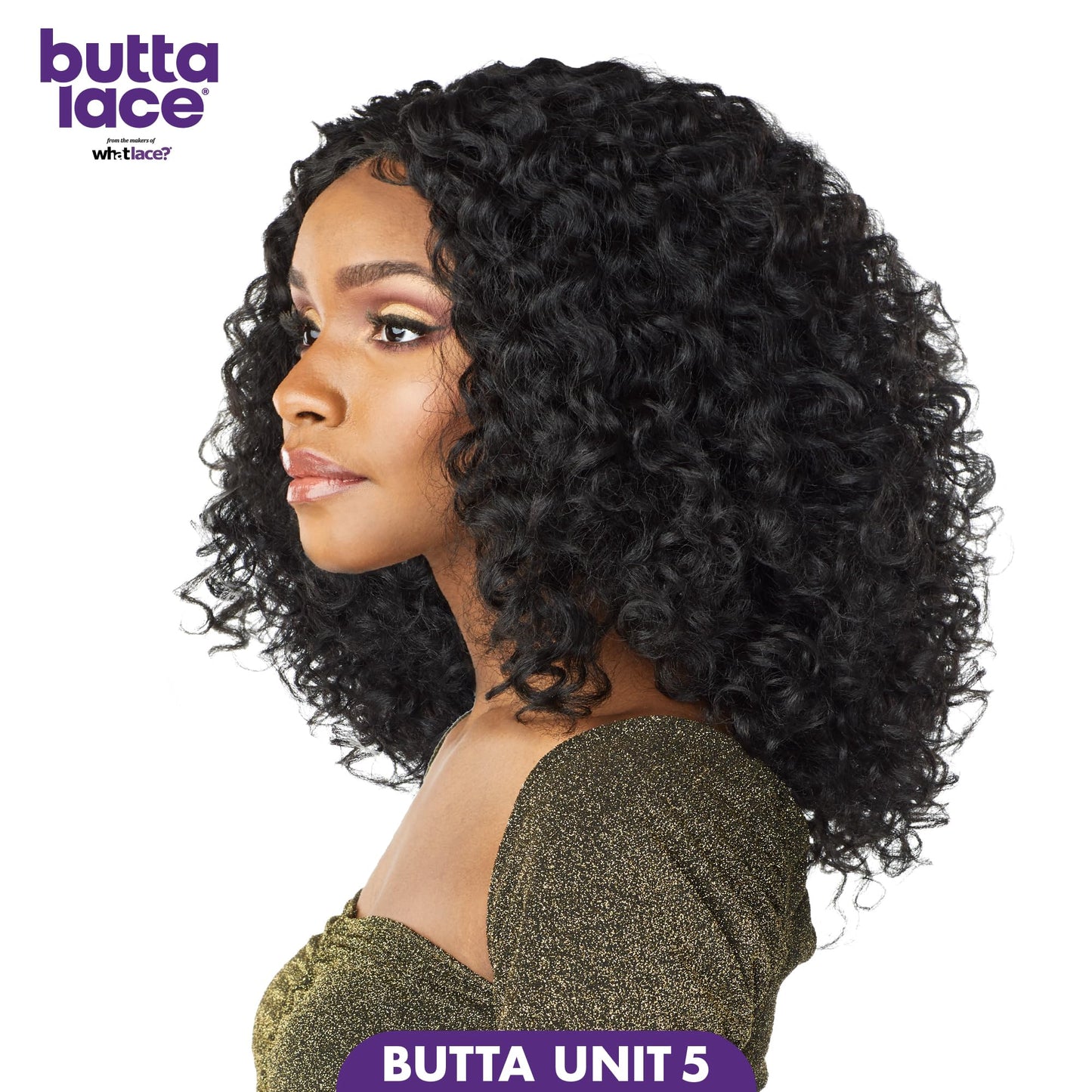 Sensationnel Butta lace wigs - unit 5 extra wide 5 inch deep parting synthetic preplucked hairline glueless lacefront (1 JETBLACK)