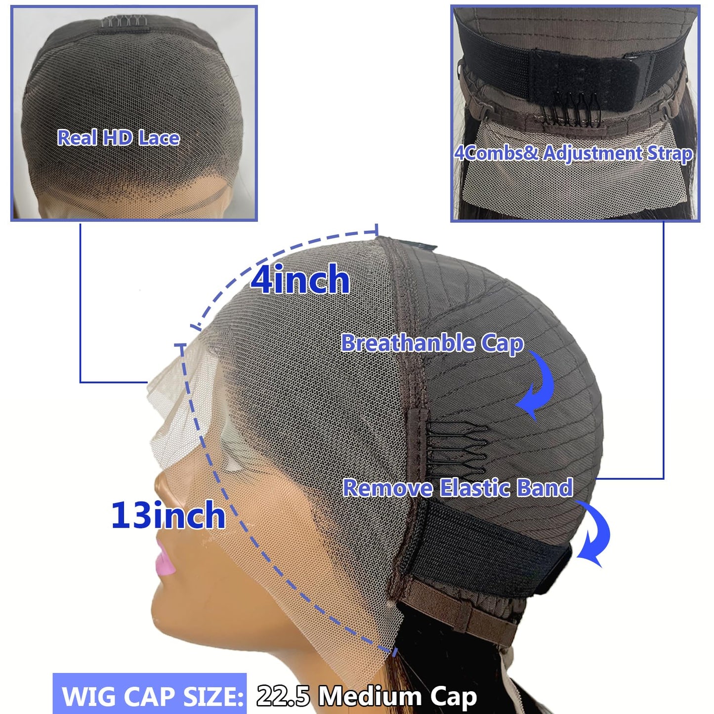 Bob Wig Human Hair 10 Inch 13x4 HD Transparent Lace Front Bob Wigs Human Hair Straight Lace Frontal Bob Wig Glueless Wigs Pre Plucked With Baby Hair for Black Women Natural Color