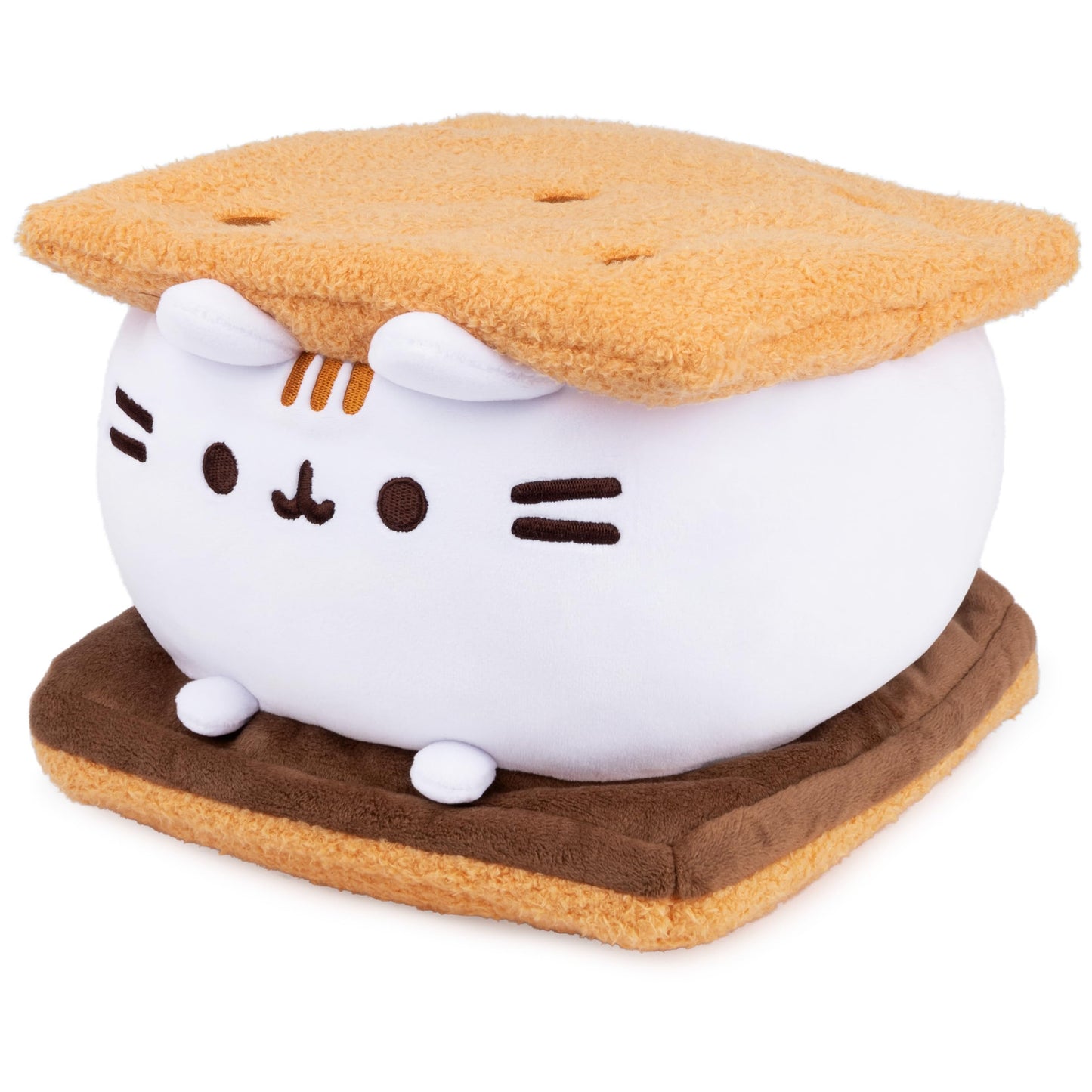 GUND Pusheen S’Mores Squisheen Plush, Stuffed Animal for Ages 8 and Up, Brown/White, 12”