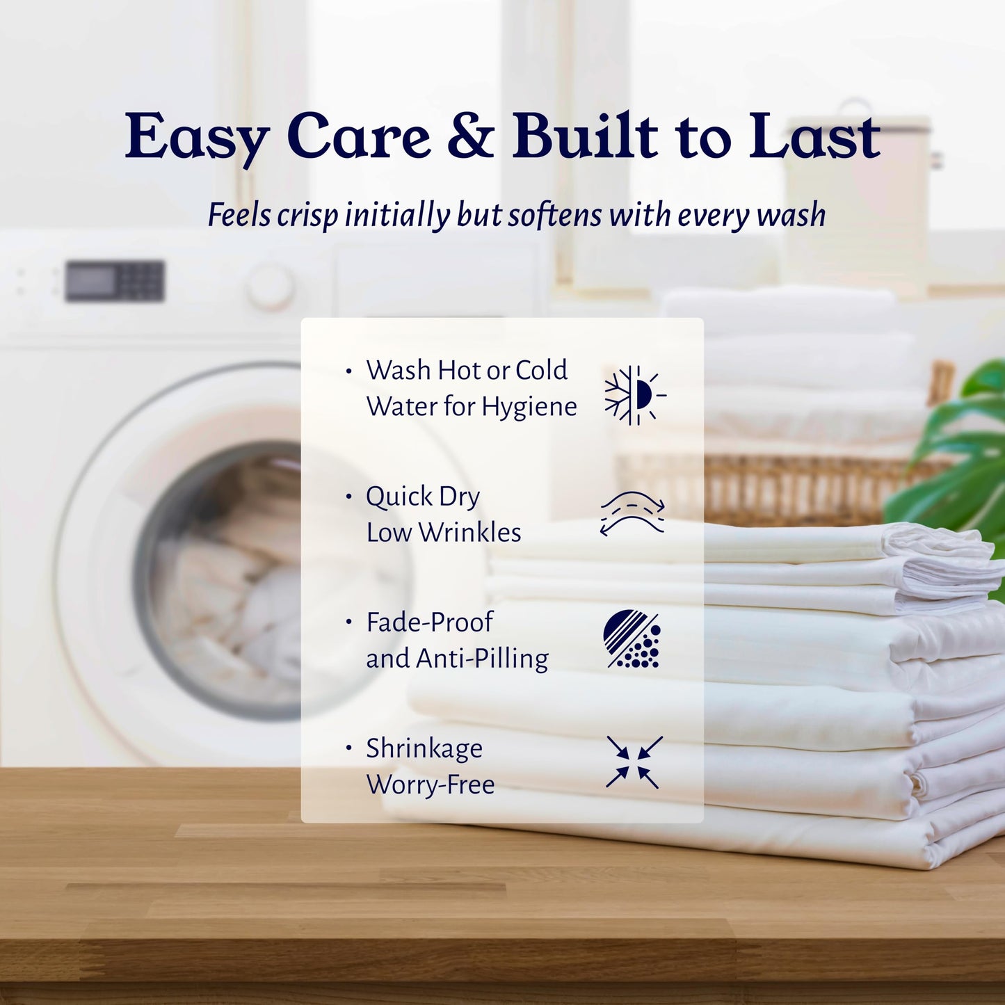 California Design Den 100% Organic Cotton King Fitted Sheet Only - Percale Fitted Sheet King with Deep Pockets, Crisp, Lightweight, Anti Skid Elastic for a Snug Fit - White