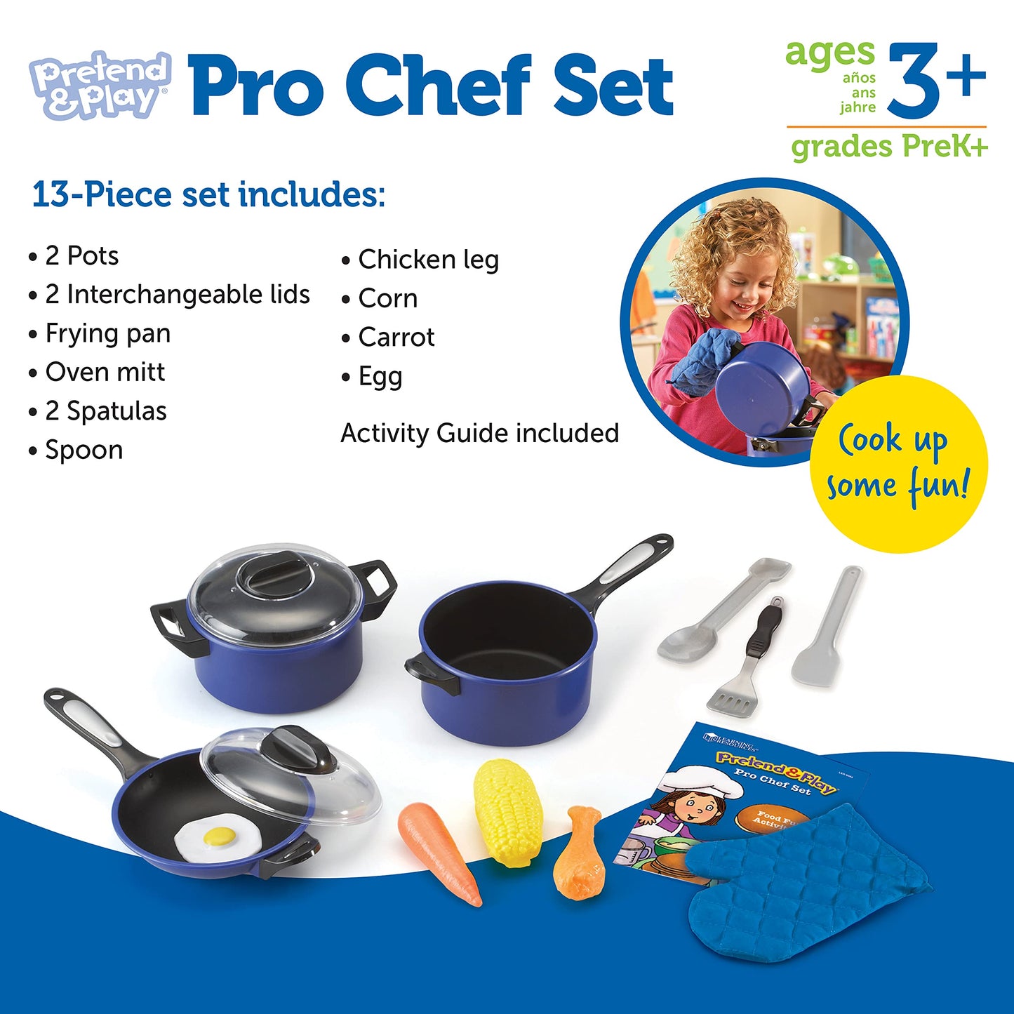 Learning Resources LER9082 Pretend & Play Pro Chef Set