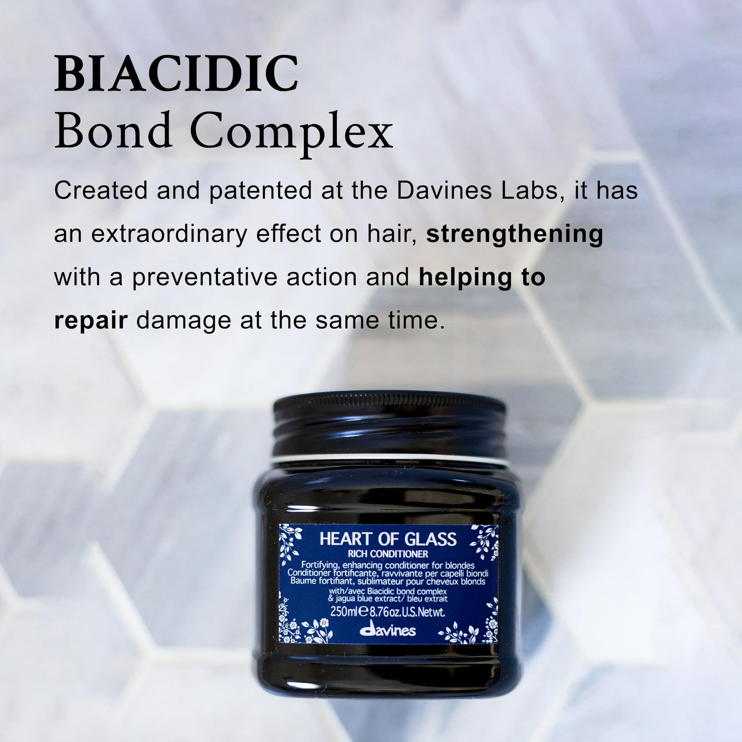 Davines Heart of Glass Rich Conditioner for Blonde Care, 8.76 oz.