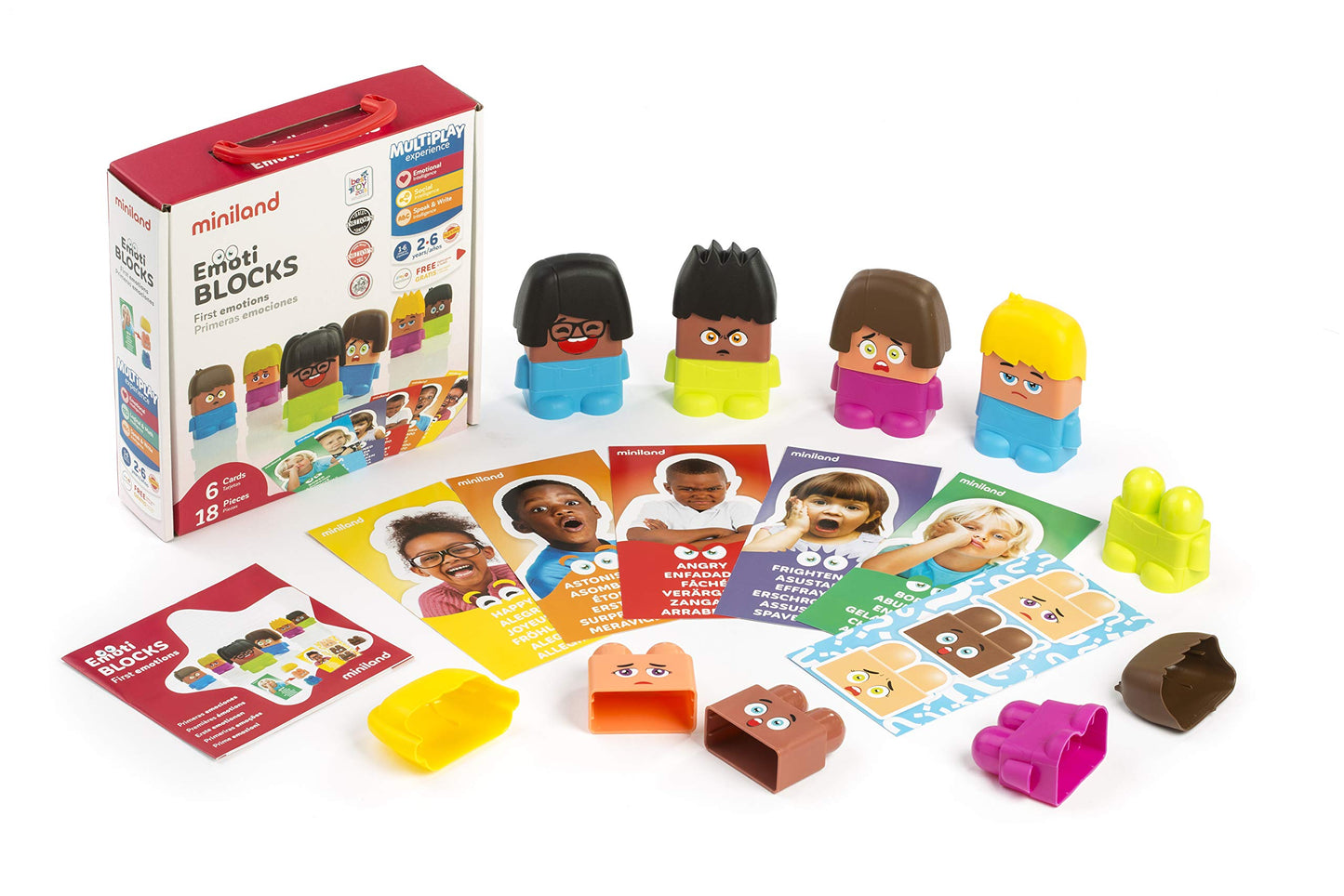 Miniland Emotiblocks Basic Emotions Toy