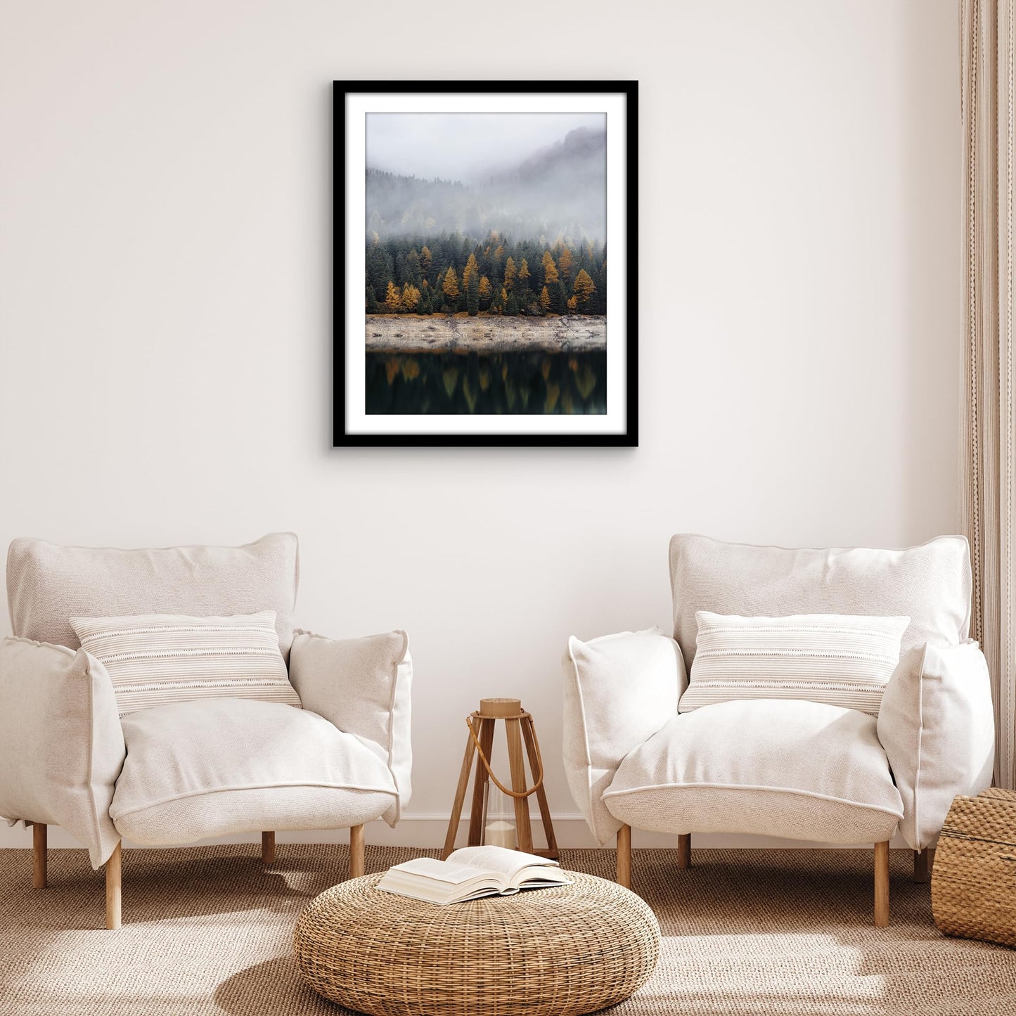 Americanflat 28x34 Poster Frame - Black Engineered Wood with Polished Plexiglass - Wide Picture Frame for Vertical or Horizontal Wall Display - Epic Collection - Black