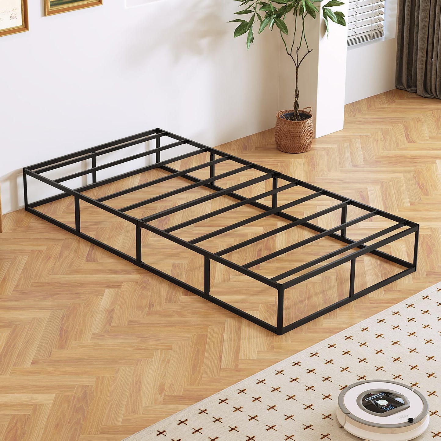 Arhomefurni 10 Inch High Profile Twin Box Spring, Heavy Duty Metal Frame Mattress Foundation with Fabric Cover, Easy Assembly, Noise-Free (10 Inch, Twin)
