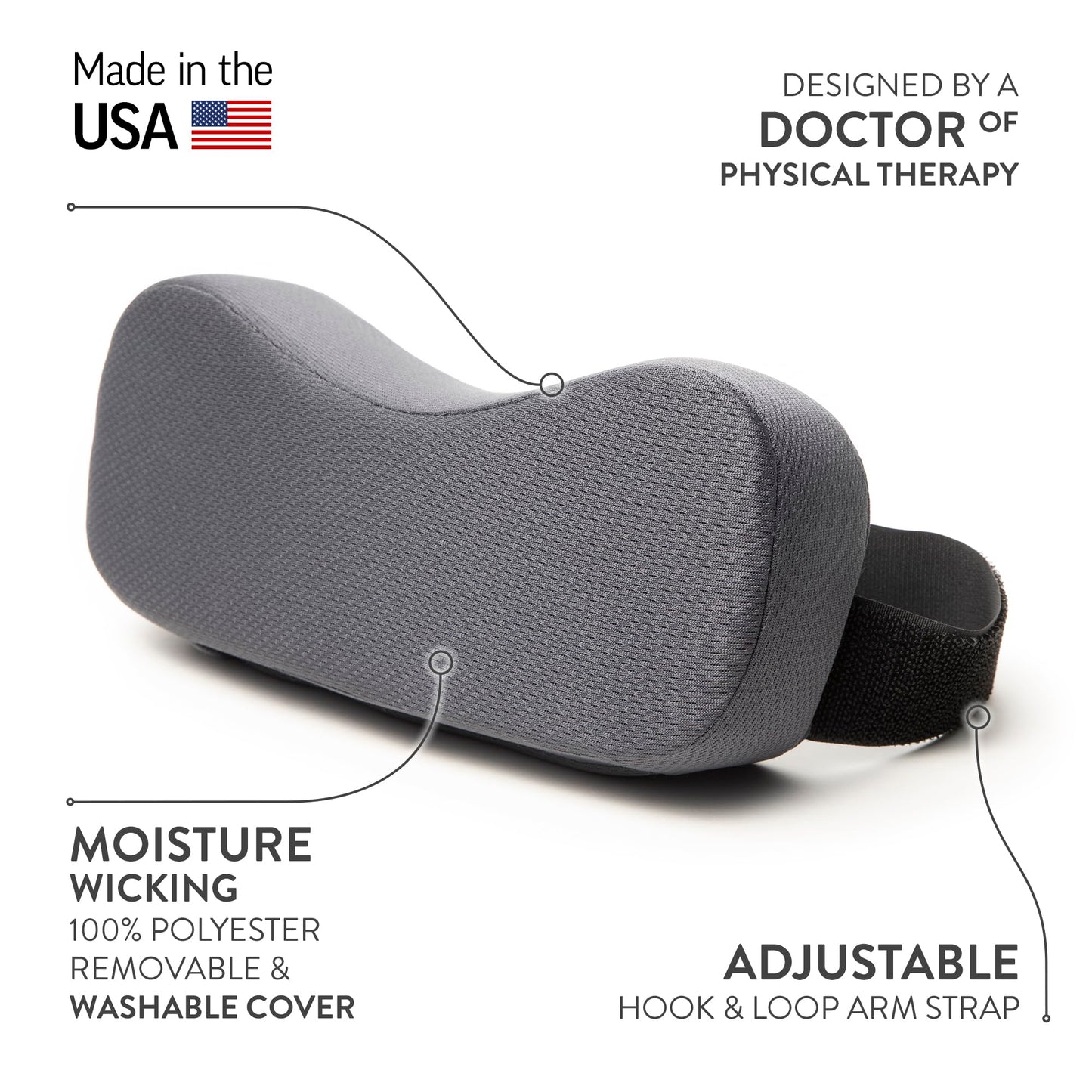 OPTP PRO Shoulder Support – Shoulder Pillow for Rotator Cuff Pain, Use During Recovery Following Surgery and Post Shoulder Sling - Post-Athletic Recovery Tool - Large/Extra Large