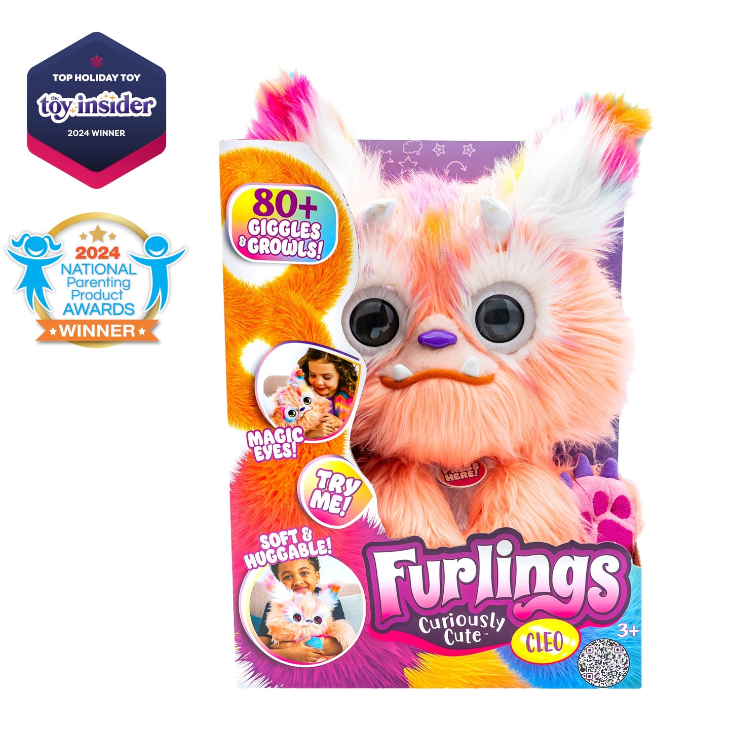 Furlings Cleo - 13" Interactive Plush Toy, 80+ Sounds & Animations, Gift for Girls & Boys 3+
