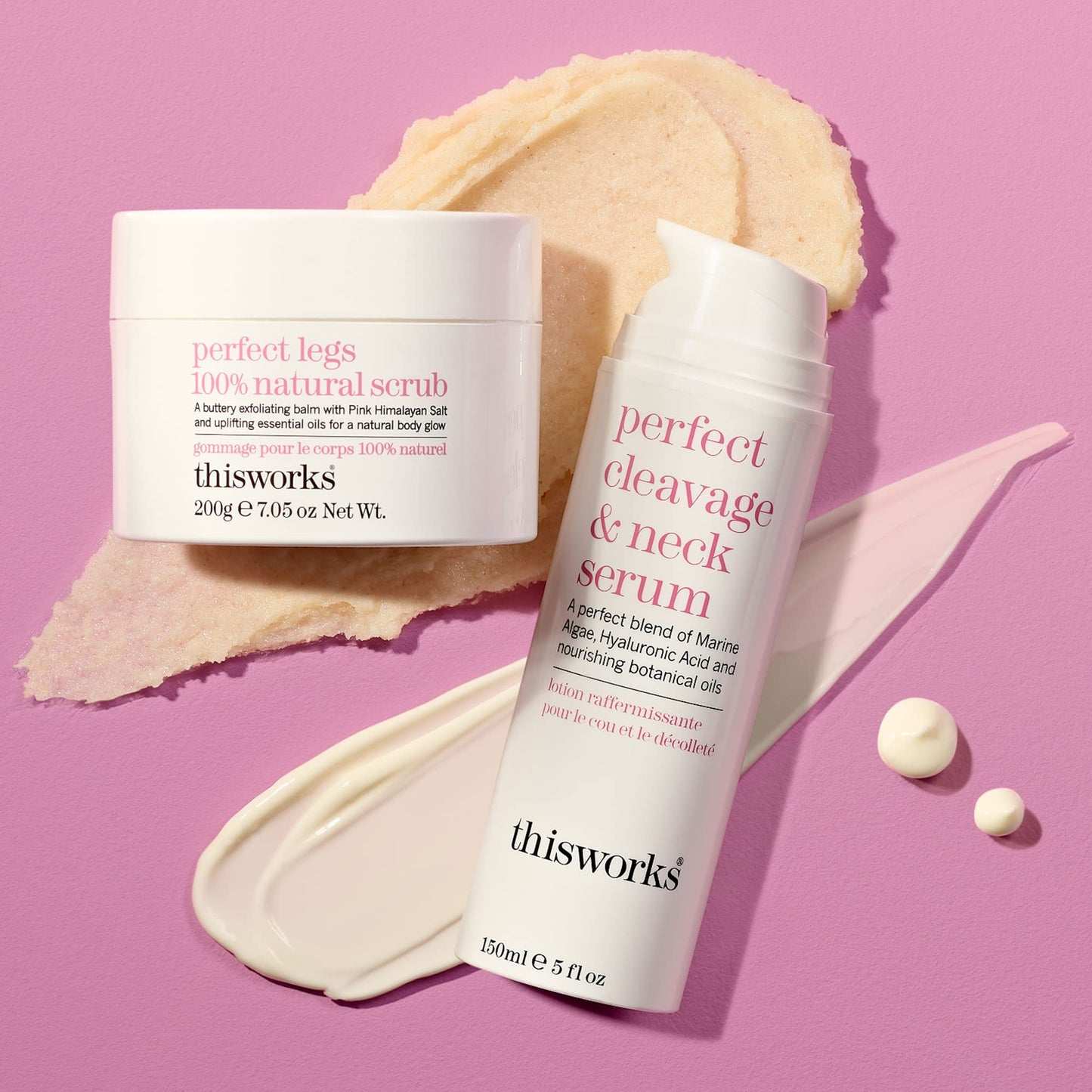 THISWORKS Perfect Legs Body Butter, Moisturising Body Cream with Geranium and Sweet Orange Essential Oils, Hyaluronic Acid and Shea Butter, 200ml | 7.6 Ounce