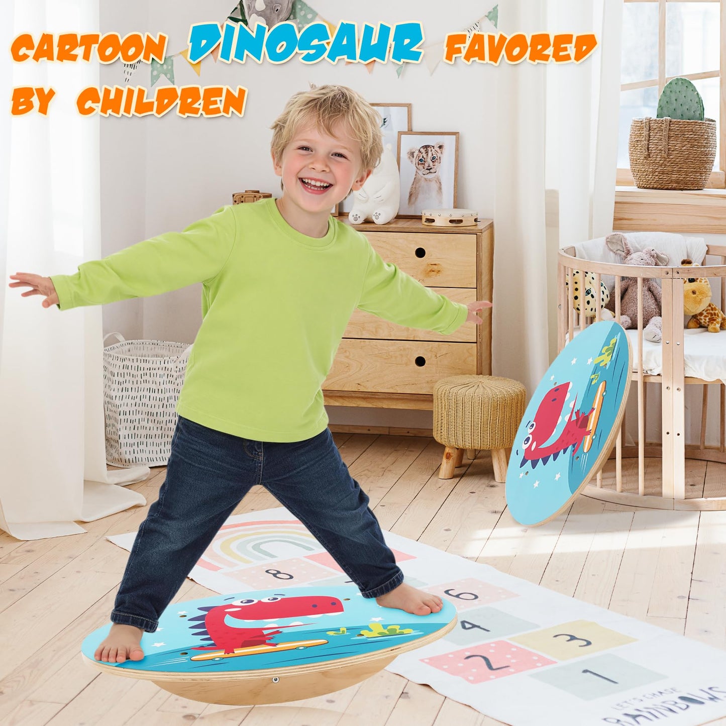 Balance Boards for Kids, Wood Balance Training Board, Sensory Rocking Board