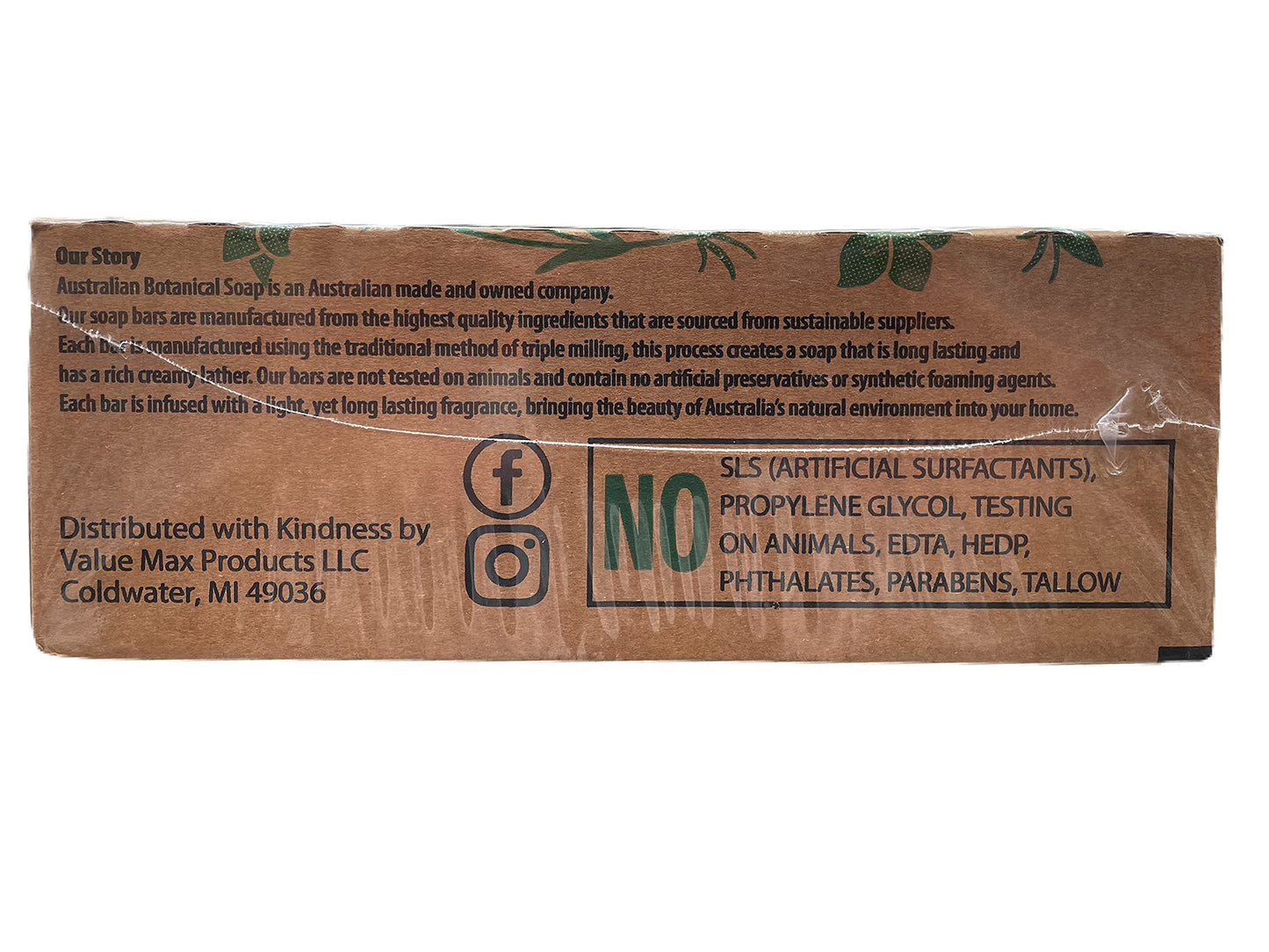 Australian Botanical Goats Milk Soap with Soya Bean Oil, Net Wt. 3.4 lb, 6.8 Ounce Bar Soap, Suitable for all Skin Types Pack of 8, Packaging May Vary