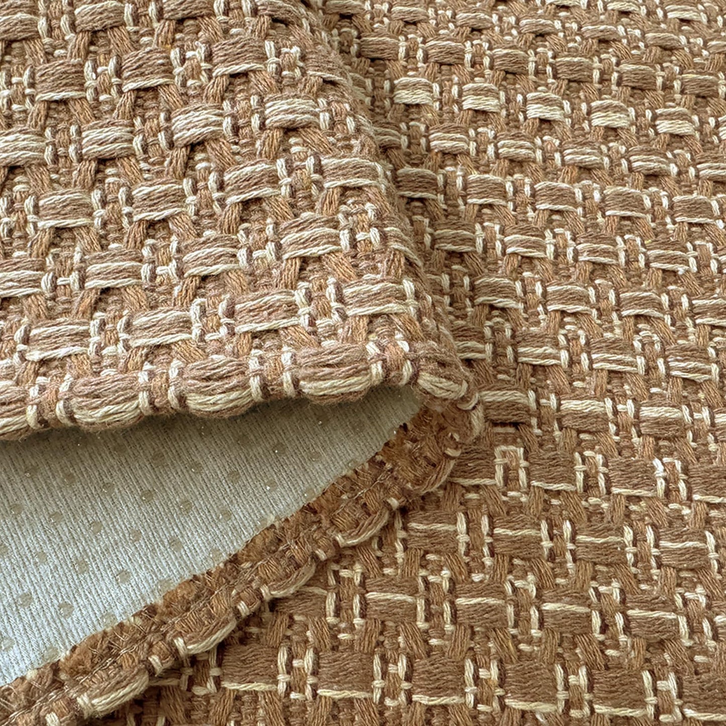 Boho 2x8 ft Runners for Hallway,Braided Style Long Kitchen Runner Rugs,Soft Faux Jute Rug,Neutral Entryway Runners,Washable Solid Carpet for Bedroom,Hallway Living Room,Non Slip,Tan Brown