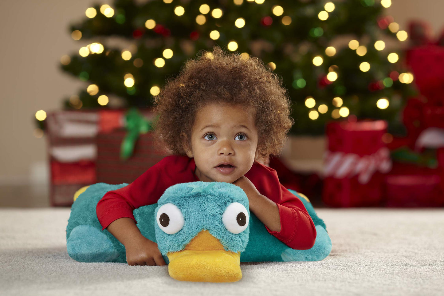 Pillow Pets Authentic Disney 18-Inch Perry, Folding Plush Pillow-Large