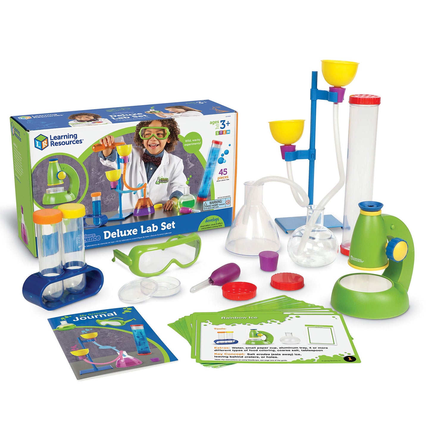 Learning Resources Primary Science Deluxe Lab Set - 45 Piece Set, Ages 3+ STEM Preschool Toys, Science Experiments for Kids
