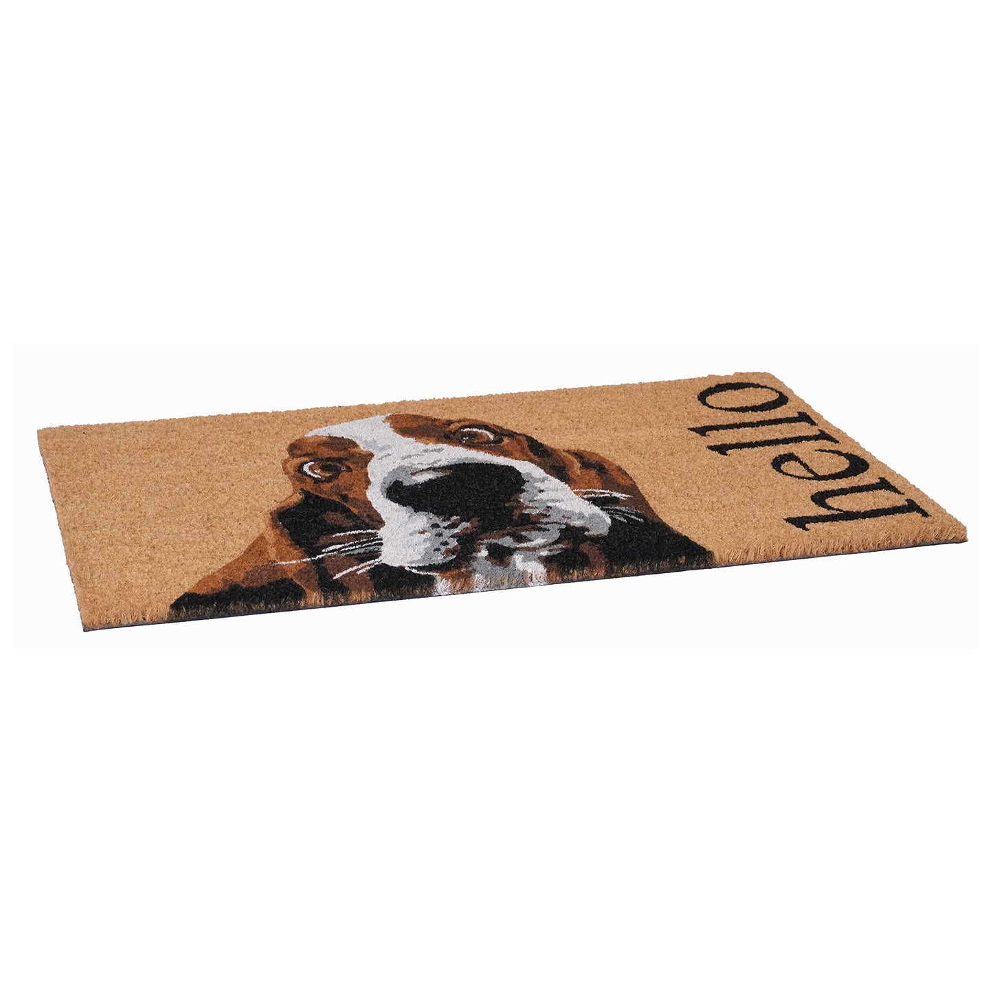 Calloway Mills Brown/White Basset Hound Doormat (24" x 36")