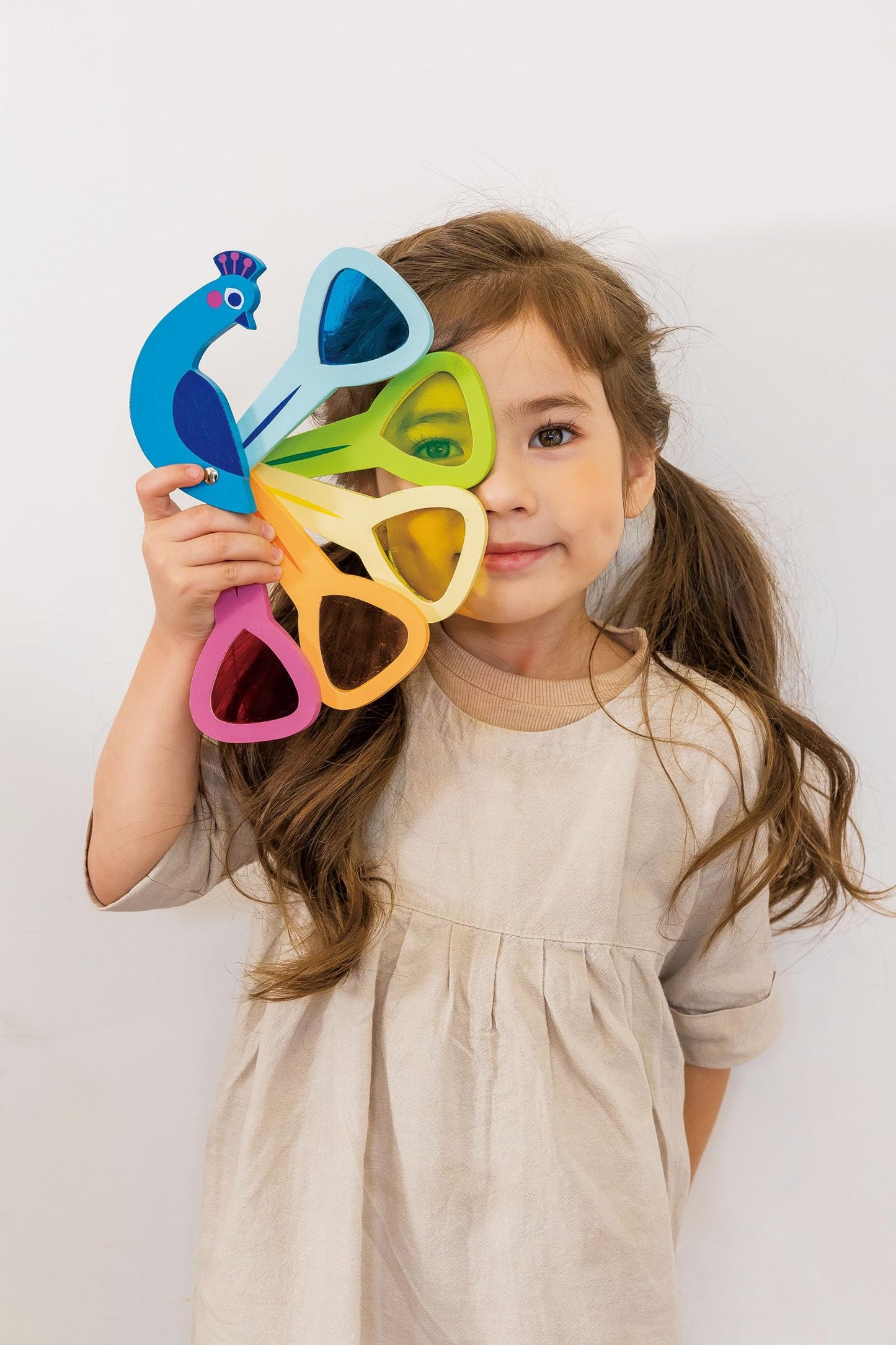 Tender Leaf Toys - Peacock Colors - Colors Learning Toys for Toddlers, Kids, Pre-School Children Activity Game - Fantastic Gifts, Animal Toy - Early Learning, Lovely Play Set with Acrylic Windows