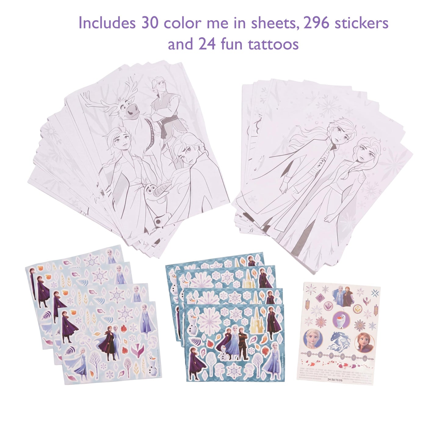 Innovative Designs Disney Frozen 2 Kids Deluxe Activity Set with Carrying Tin, Coloring Sheets, Tattoos, Stickers, & Art Supplies