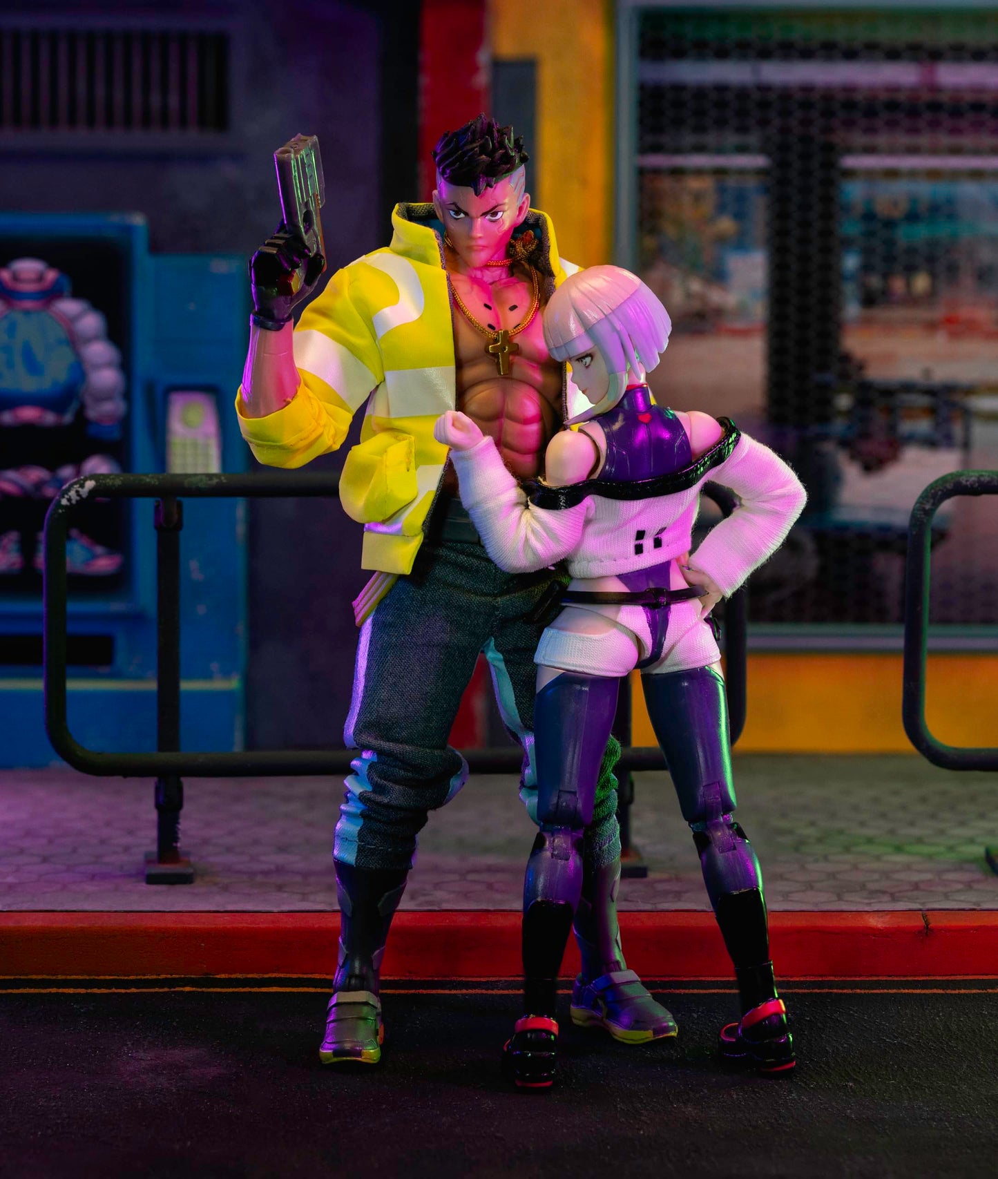 Jada Cyberpunk Edgerunners David Martinez - 1:12 Scale Action Figure - 6” Highly Articulated Collectible with Accessories - Ages 15+ - Soft Goods Jacket, Detailed Sculpt