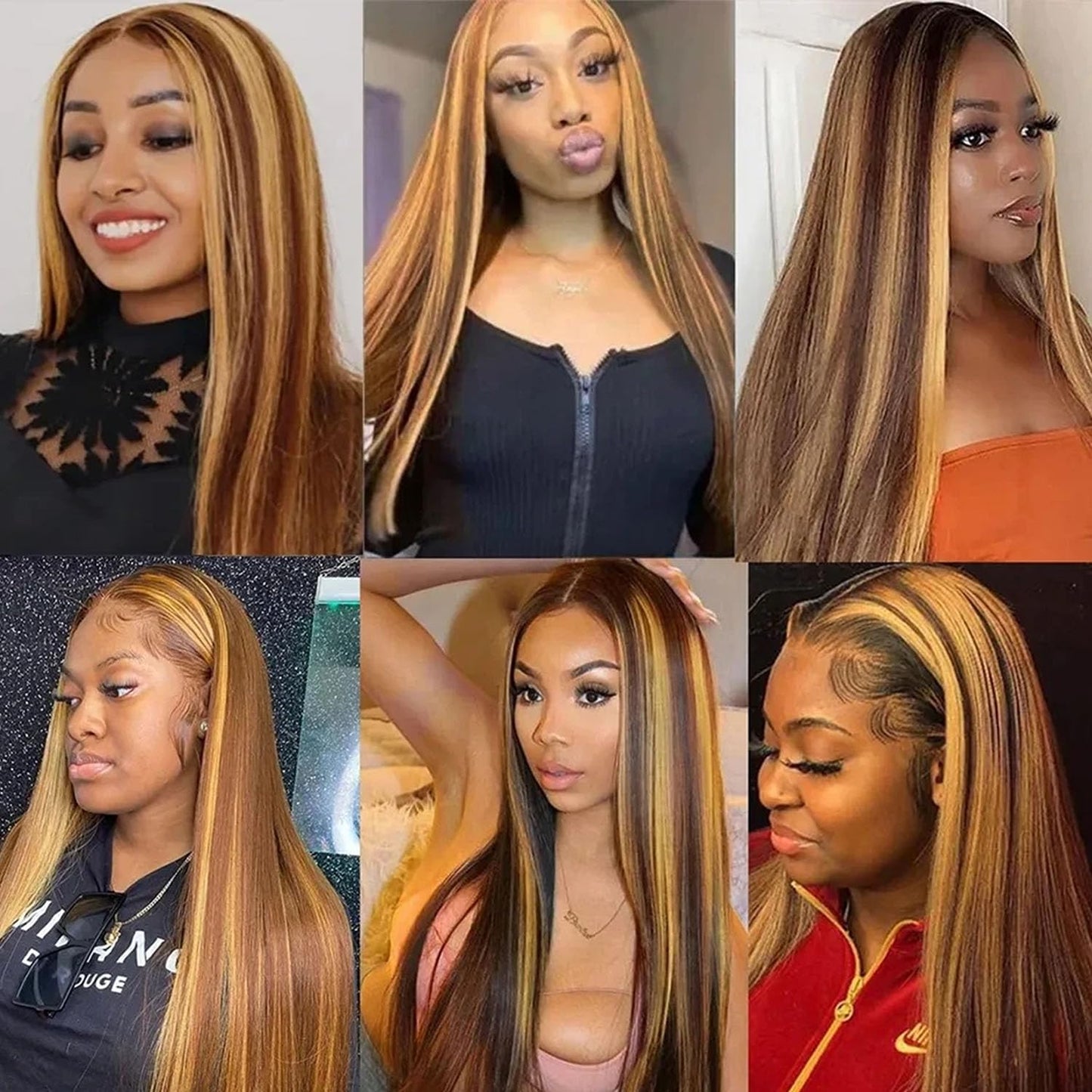 30 inch Highlight Ombre Lace Front Wig Human Hair 180% Density 13x4 Hd Transparent Lace Front Wigs Human Hair Honey Blonde 4/27 Highlight Lace Front Wigs Human Hair Straight Wigs Human Hair Color