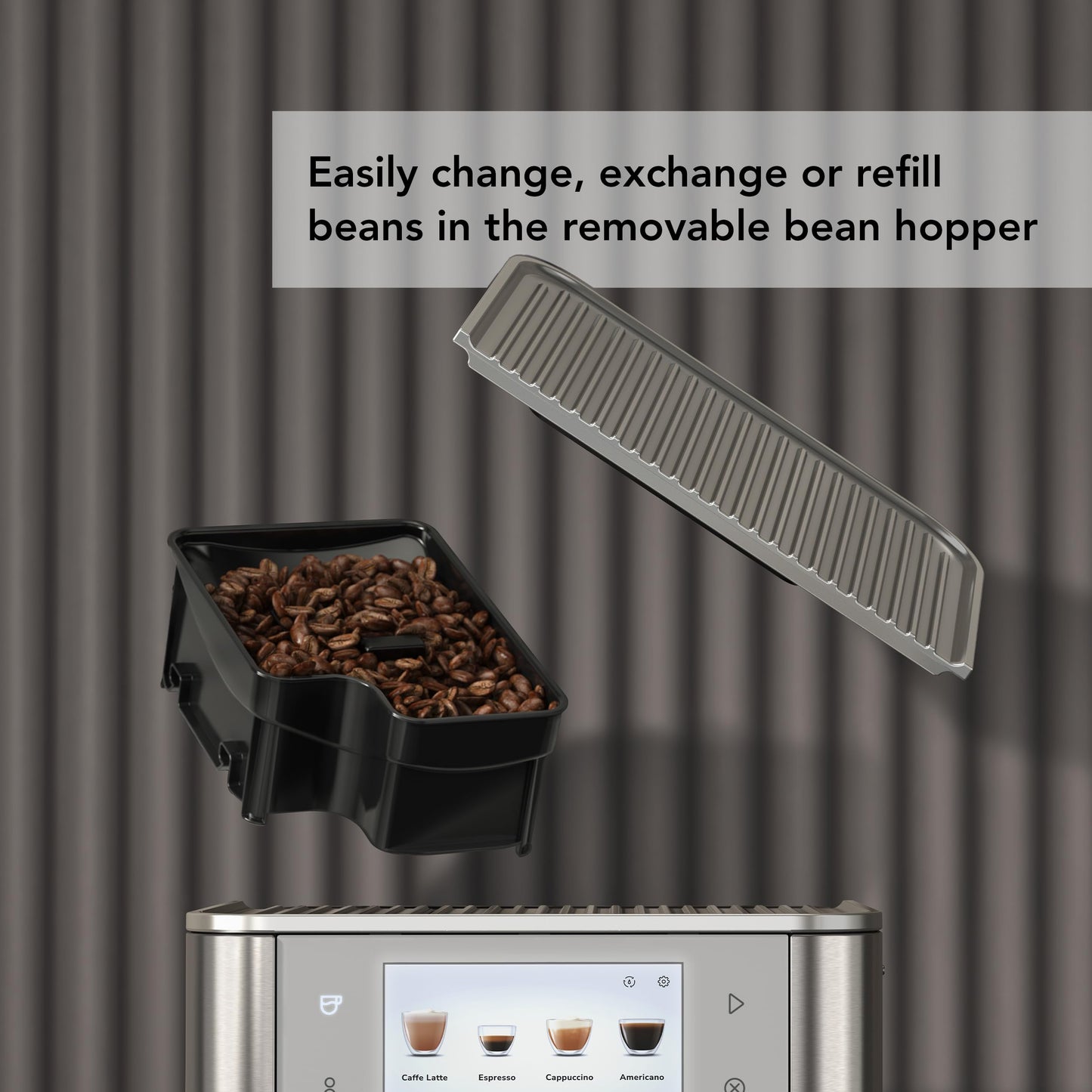 KitchenAid 9.5 Oz. Removable Bean Hopper with Lid for KitchenAid Fully Automatic Espresso Machines
