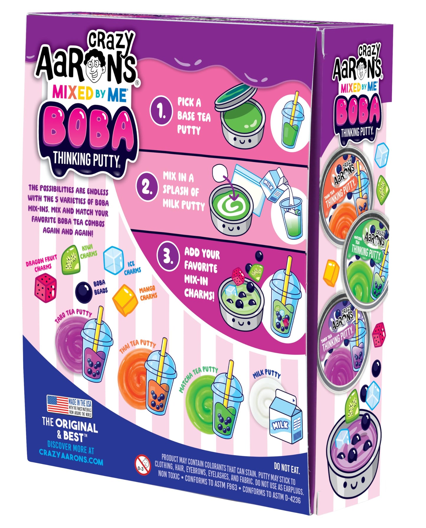 Crazy Aaron's Mixed by Me Boba Thinking Putty Kit - Made in USA