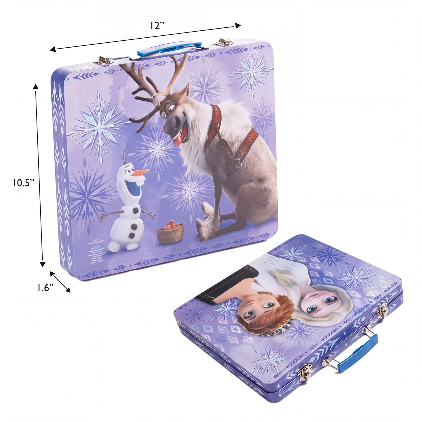 Innovative Designs Disney Frozen 2 Kids Deluxe Activity Set with Carrying Tin, Coloring Sheets, Tattoos, Stickers, & Art Supplies