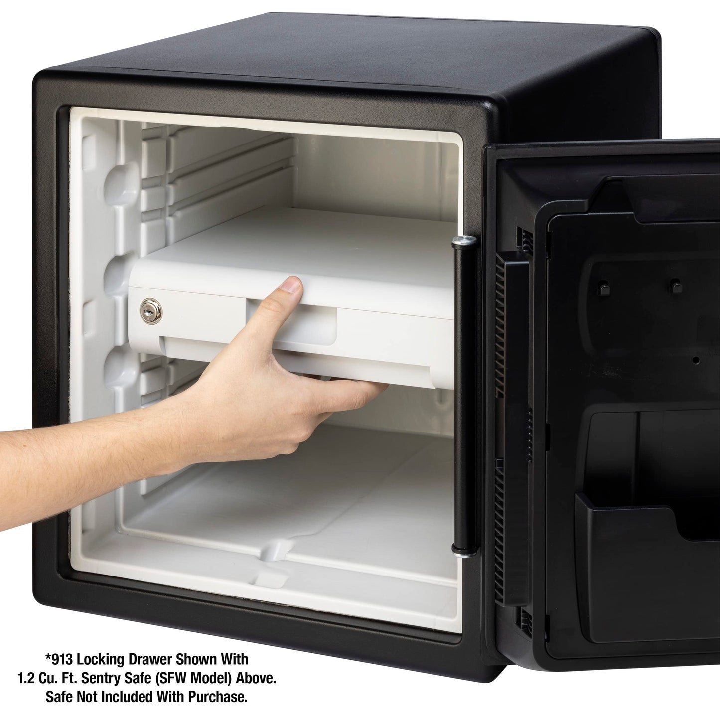 SentrySafe Locking Drawer for SFW082 and SFW123 Safes, Multi-Positional Shelf Accessory for 0.8 and 1.2 Cubic Feet Safes, 913