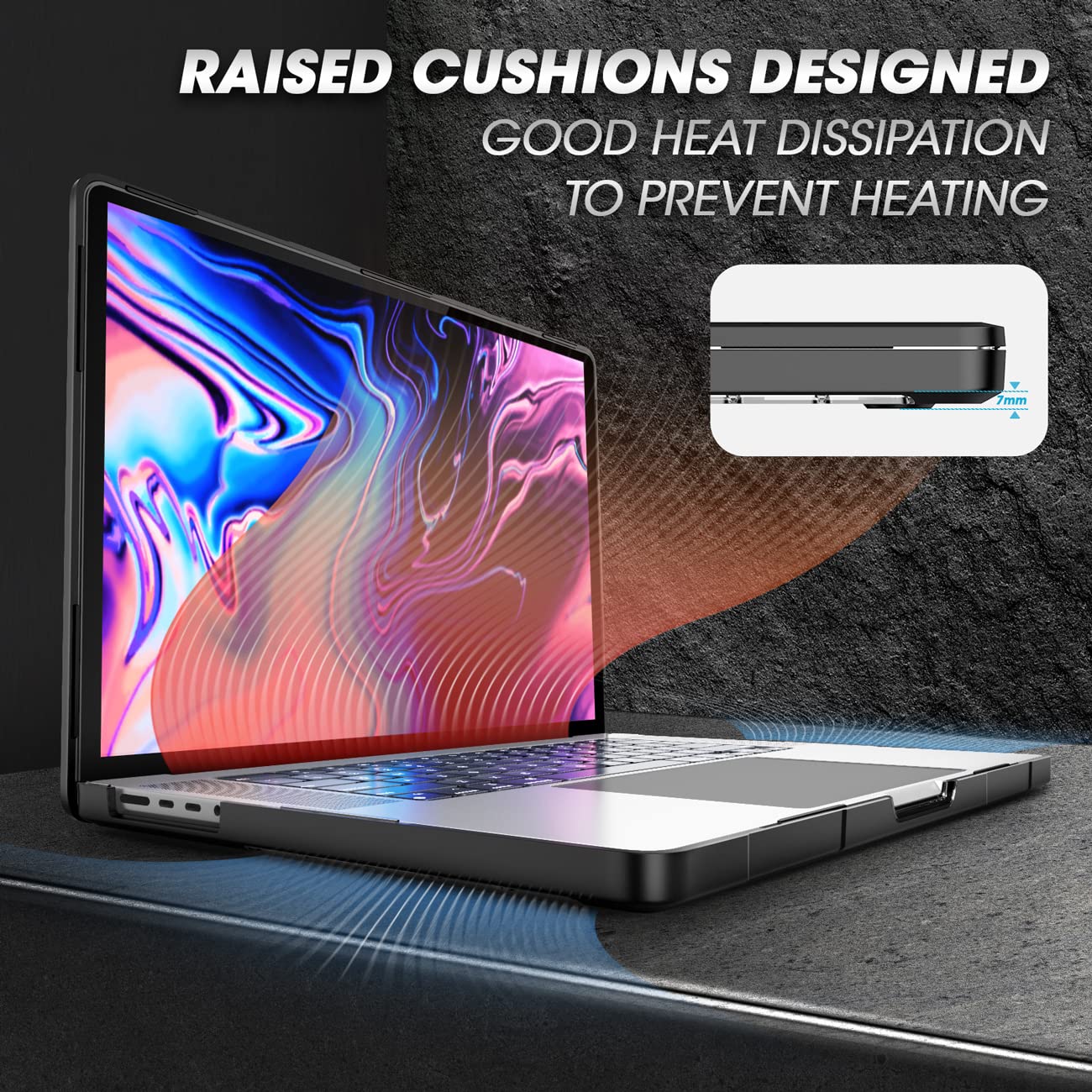 SUPCASE for MacBook Pro 14 Inch Case 2024-2021 (Unicorn Beetle), M4/M3/M2/M1 Pro/Max A3185 A3401 A3112 A2918 A2992 A2779 A2442 Heavy Duty Rugged Hard Shell Protective Cover for MacBook Pro 14", Black