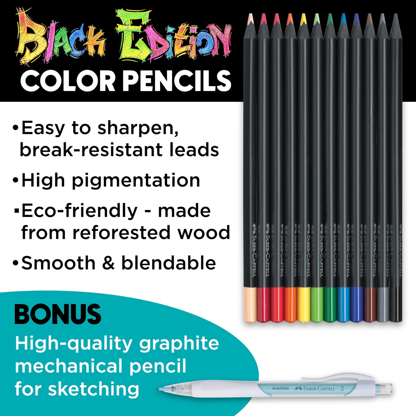 Faber-Castell Anime Drawing Kit: Japanese Adventures Edition | Step-by-Step Instruction Book with 20 Practice Pages, Color Pencil Set & Drawing Supplies for Kids, Beginners & Anime Fans (1 Book)