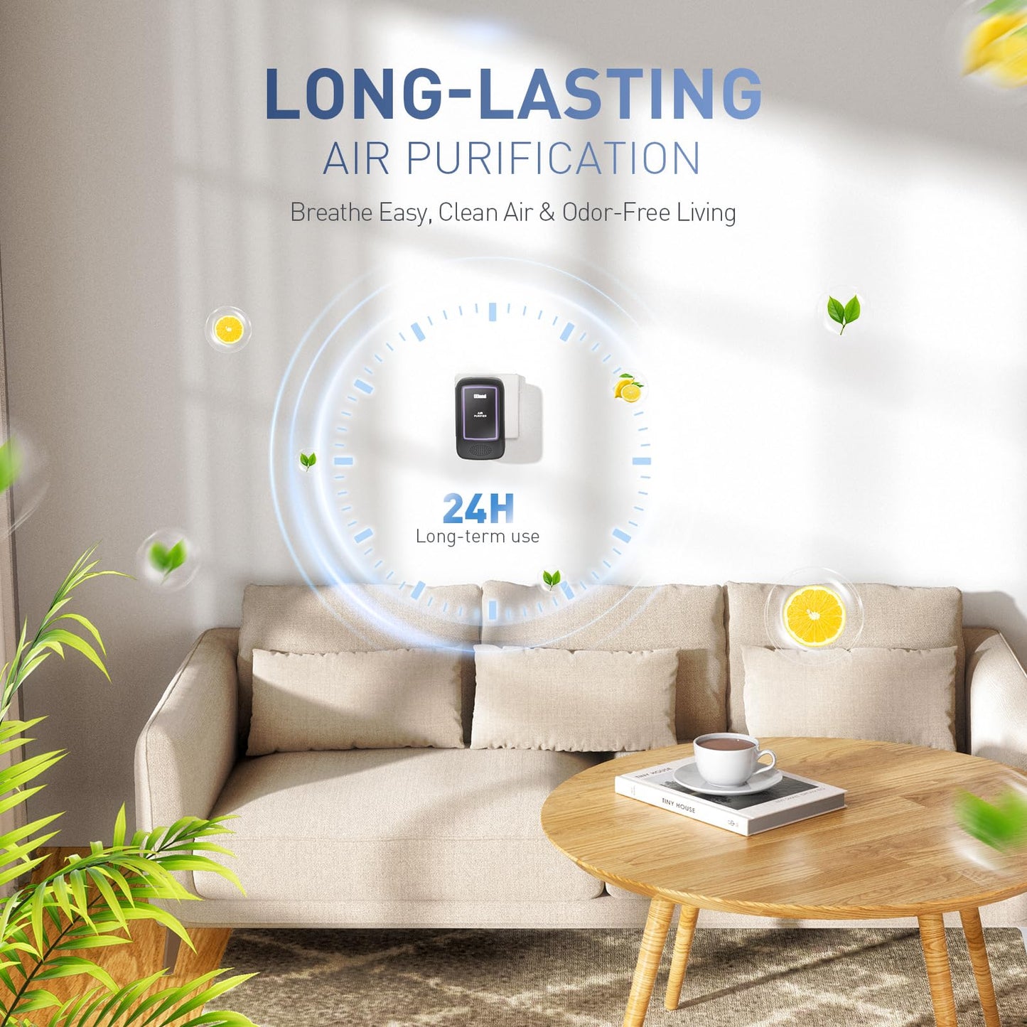 EEland Air Ionizers for Home (3 Pack), Air Purifier Plug In, Portable Negative Ion Generator, Cat Litter Deodorizer, Ozone Free Quiet Air Freshener for Pet Odor, Bedroom & Office
