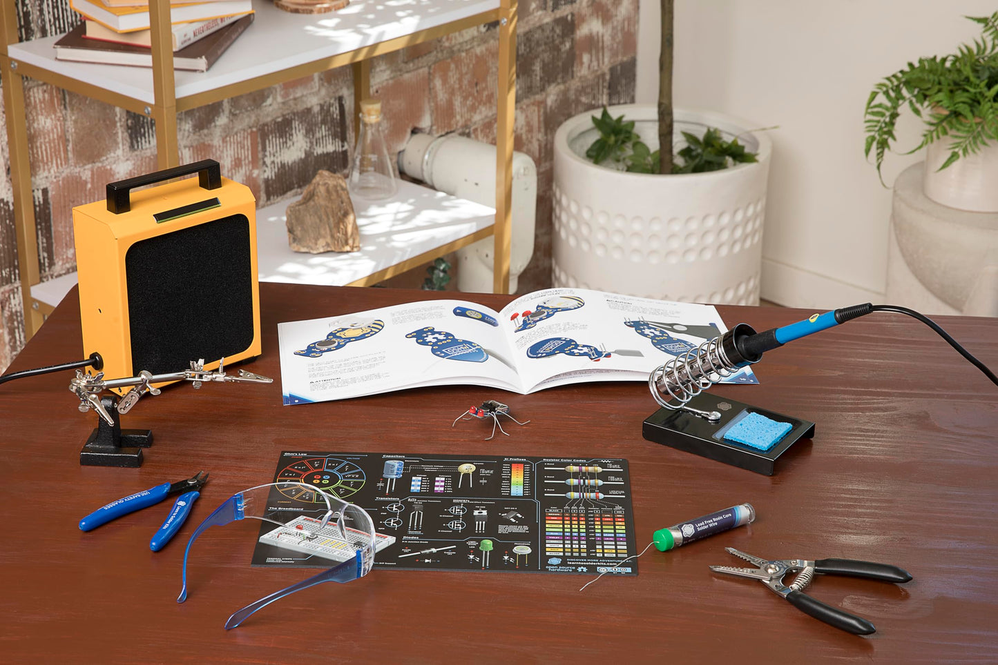 Learn to Solder Kits Jitterbug Deluxe Kit | DIY Soldering Kit for Beginners | Electronics Projects for Students & STEM Classes | Tools Included