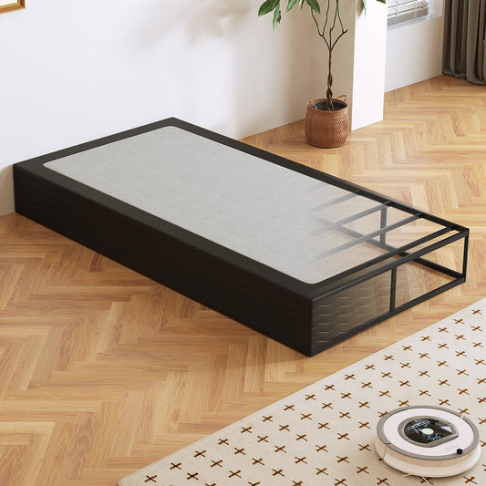 Arhomefurni 10 Inch High Profile Twin Box Spring, Heavy Duty Metal Frame Mattress Foundation with Fabric Cover, Easy Assembly, Noise-Free (10 Inch, Twin)