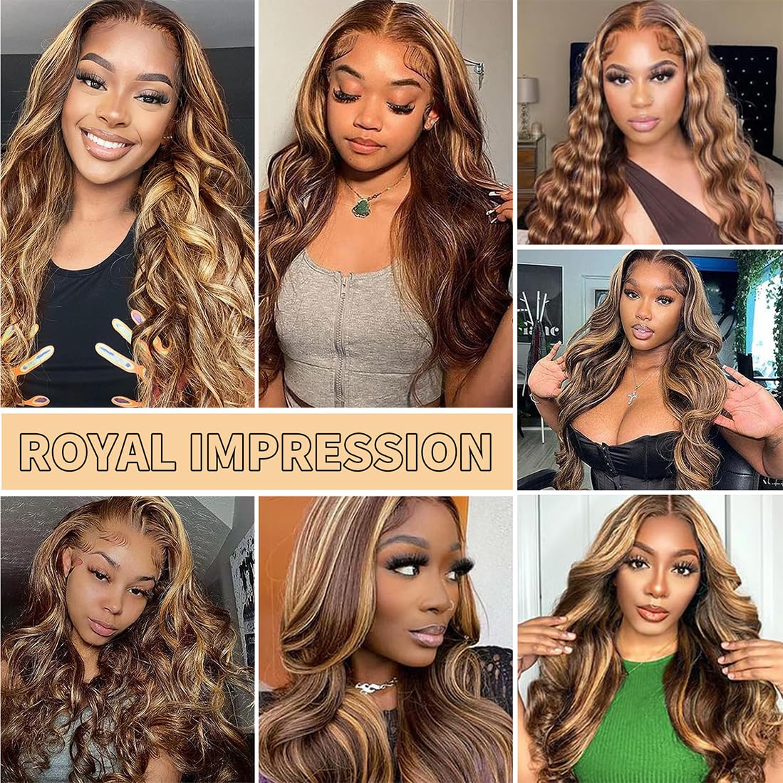 28 Inch Wear and Go Glueless Wigs Human Hair Pre Plucked Pre Cut For Beginners 200% Density Highlight Ombre Body Wave Lace Front Wig Human Hair P4/27 5x5 HD Transparent Lace Frontal Wigs for Women