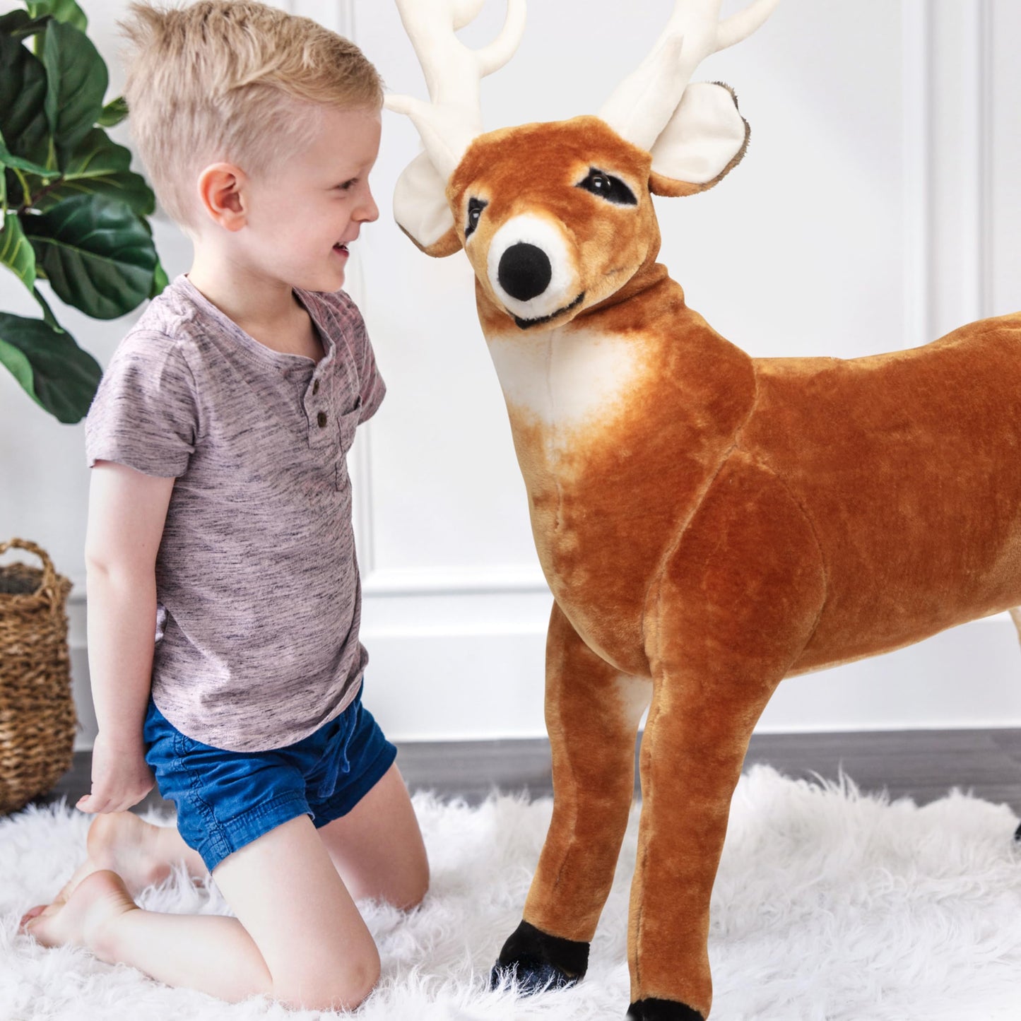 Melissa and Doug Giant Deer - Lifelike Stuffed Animal (Over 3 feet Long)