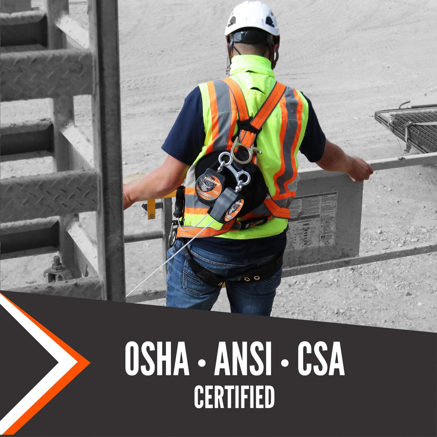 Malta Dynamics Warthog Safety Harness for Construction – Fall Protection Harness with Back D-Ring, Fall Indicators, & Chest and Leg Buckles, OSHA & ANSI Compliant (3XL)