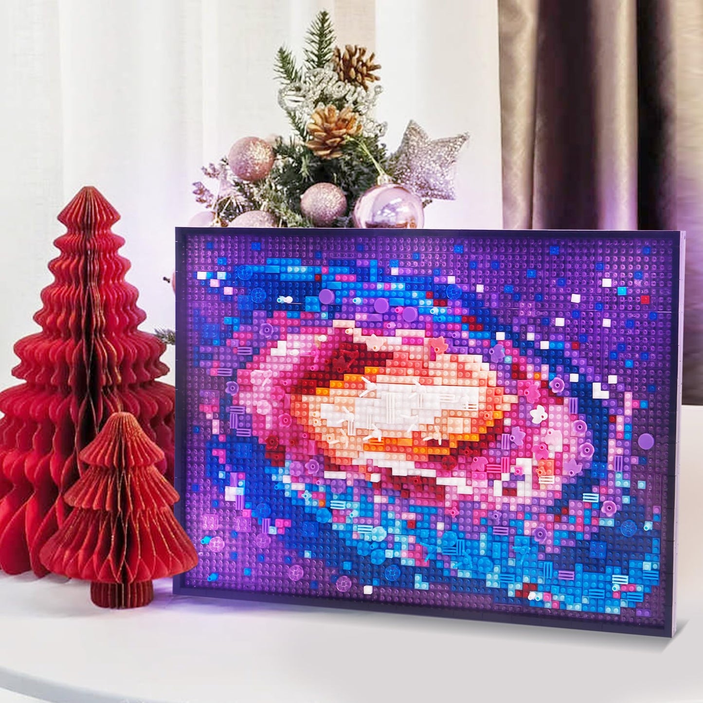 STMIGAIBLOCKS The Milky Way Galaxy Micro Mini Building Kit Wall Art,Unique Universe Galaxy DIY Decor,Creative Display Collection Gift for 14+ Kids and Adults