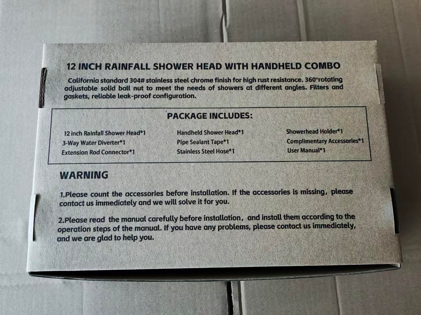 Shower Head,12”Rain Shower Head with Handheld Spray Combo with 11'' Angle Adjustable Extension Arm/Flow Regulator/Shower System,High Pressure Rainfall Shower Head Clean Bathroom,Matt Black