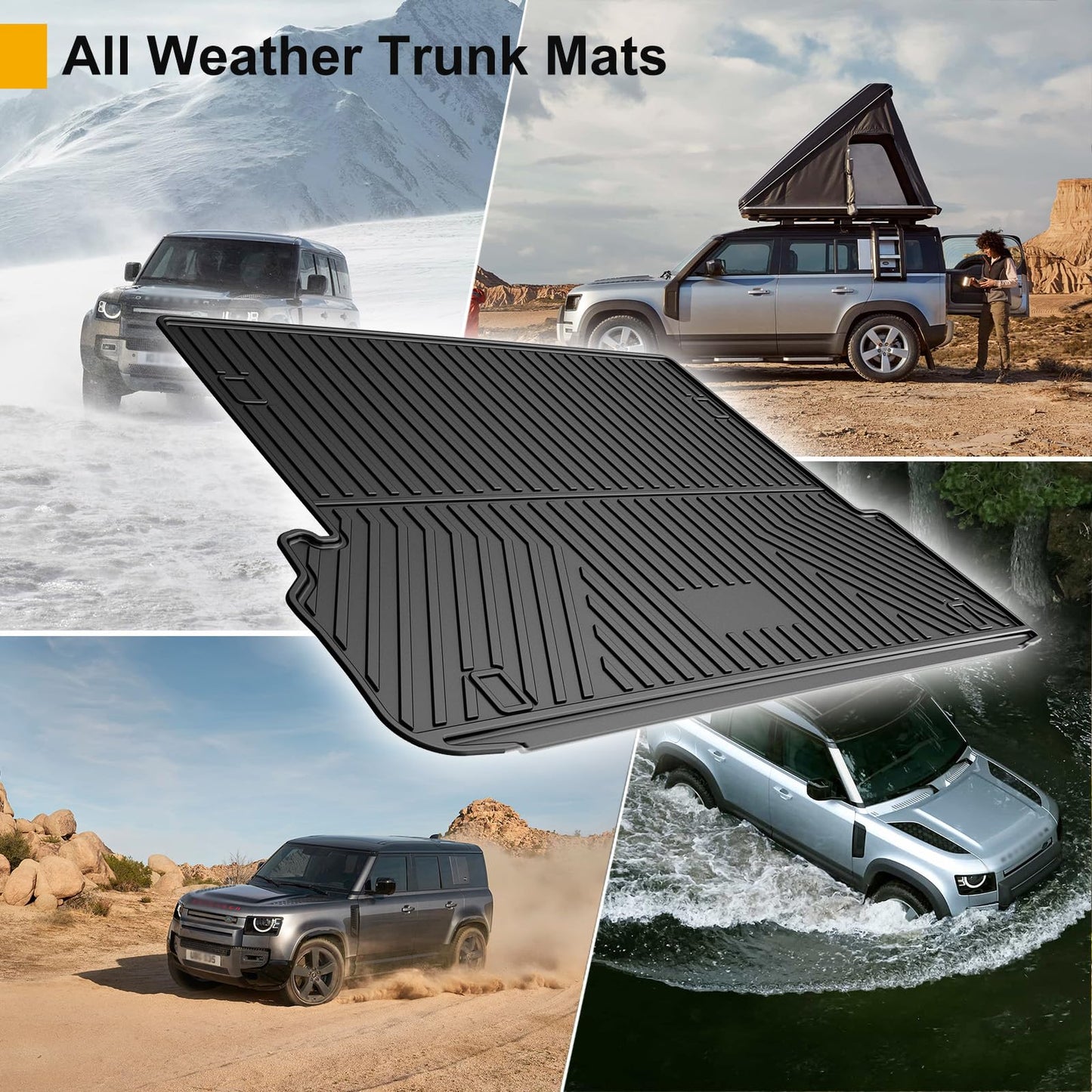 IKABEVEM Trunk Mat for Lexus GX 460 2010-2023 - Custom Fit TPE Non Slip Cargo Liner - All Weather Guard Trunk Liner - 3D Shaped Laser Measured Cargo Mats for 2010-2023 Lexus GX GX460